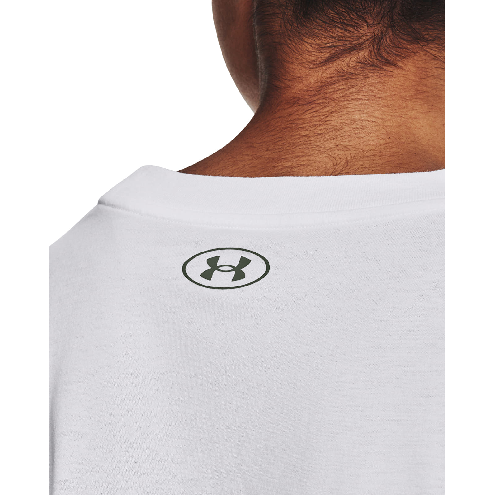 Magliette Under Armour Collegiate Crest Crop Ss White