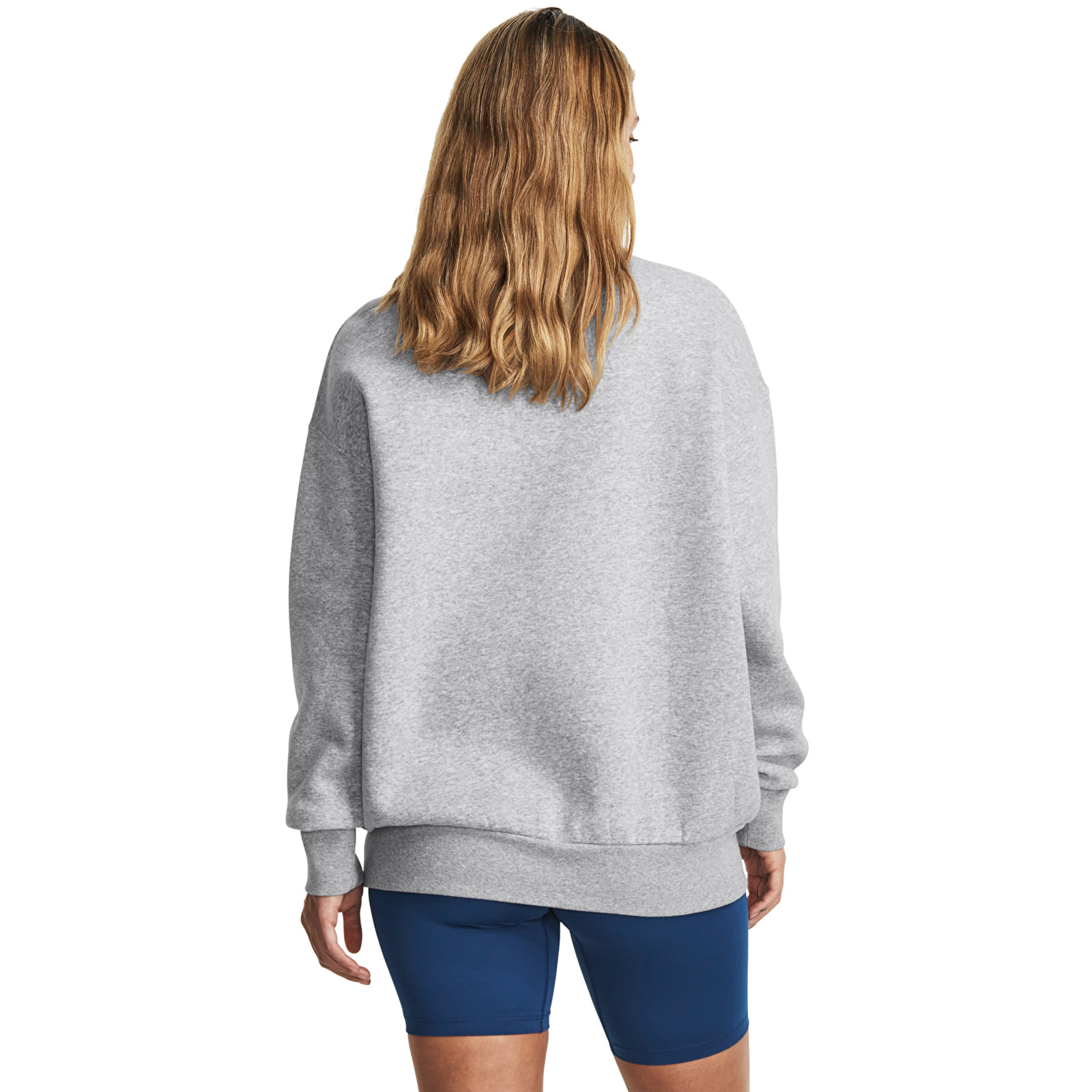 Kapuutsikud ja kampsunid Under Armour Essential Flc Os Crew Mod Gray Light Heather