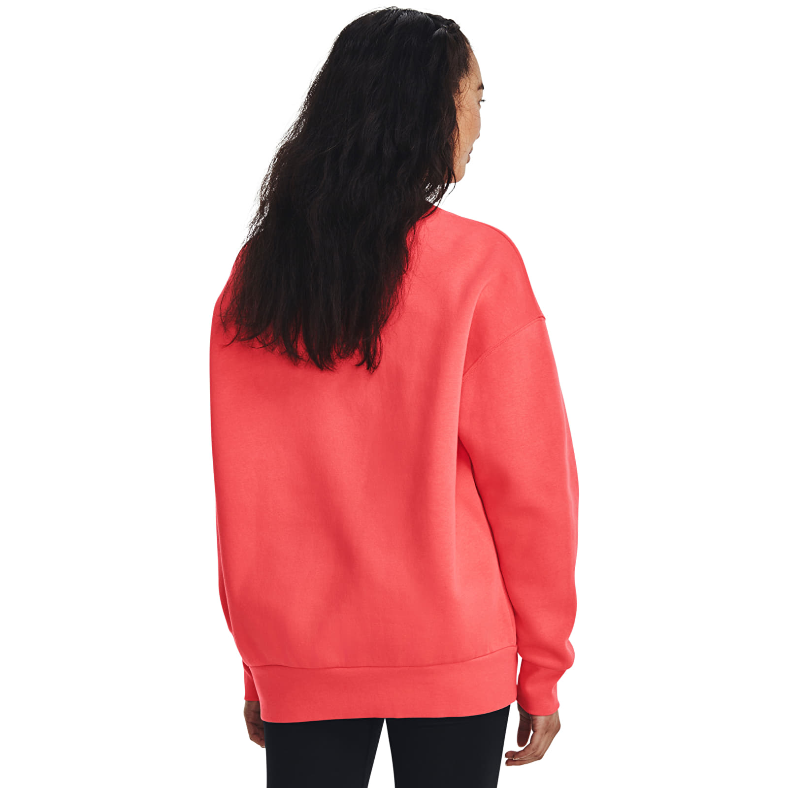 Kapuutsikud ja kampsunid Under Armour Essential Flc Os Crew Venom Red