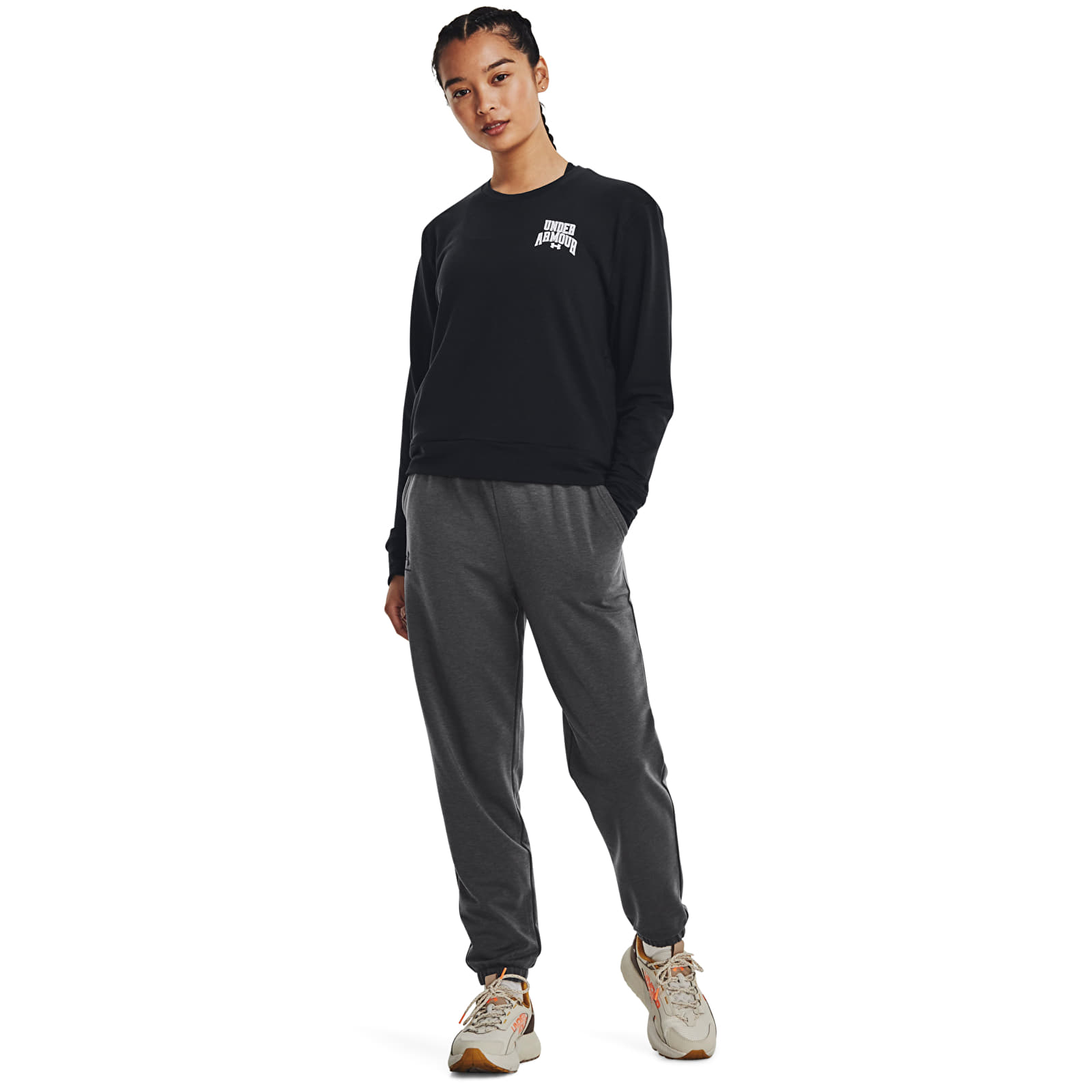 Kapuutsikud ja kampsunid Under Armour Rival Terry Graphic Crew Black