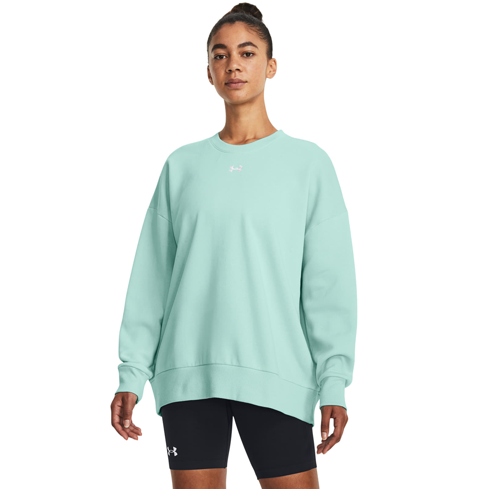 Hanorac Under Armour Rival Fleece Os Crew Neo Turquoise