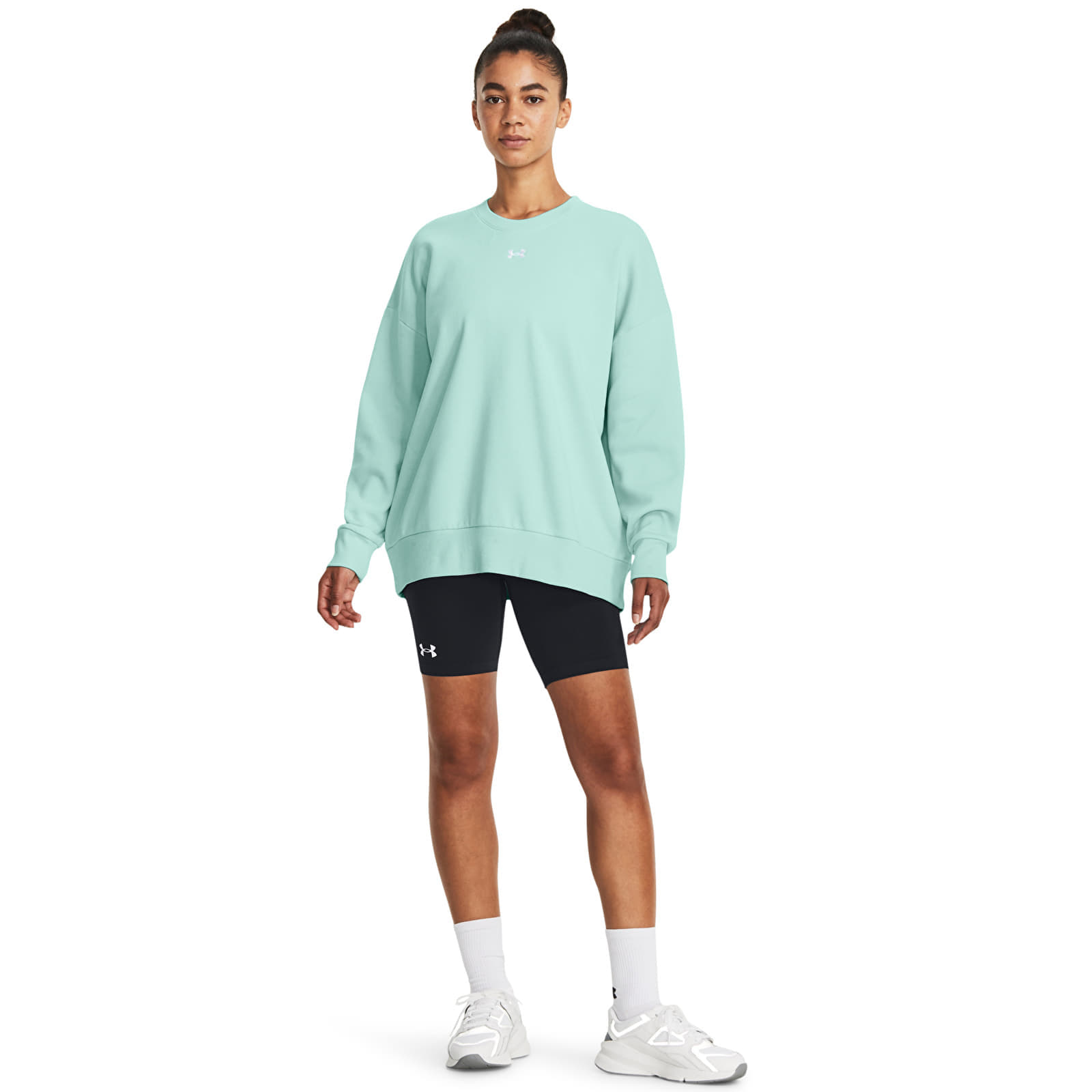 Hanorac Under Armour Rival Fleece Os Crew Neo Turquoise - 1 | YEO