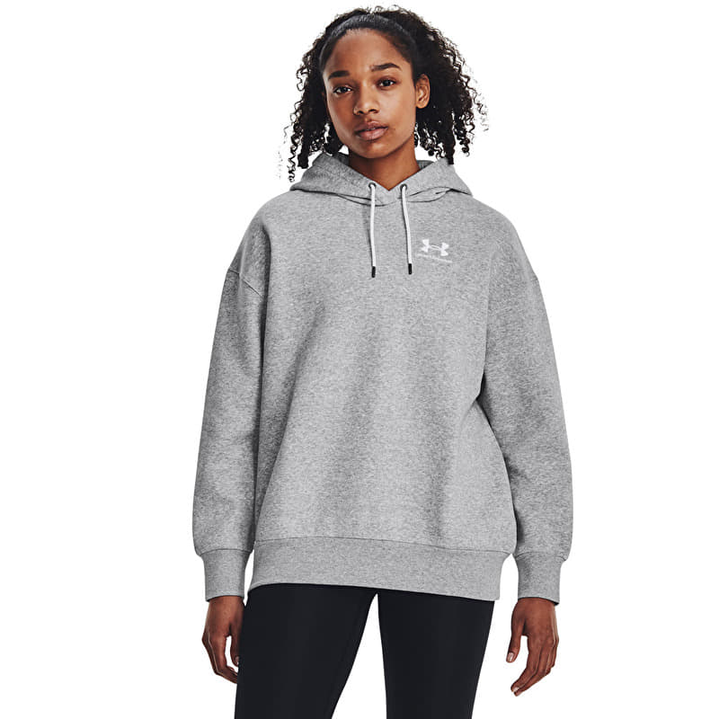 Mikina Under Armour Essential Flc Os Hoodie Mod Gray Light Heather