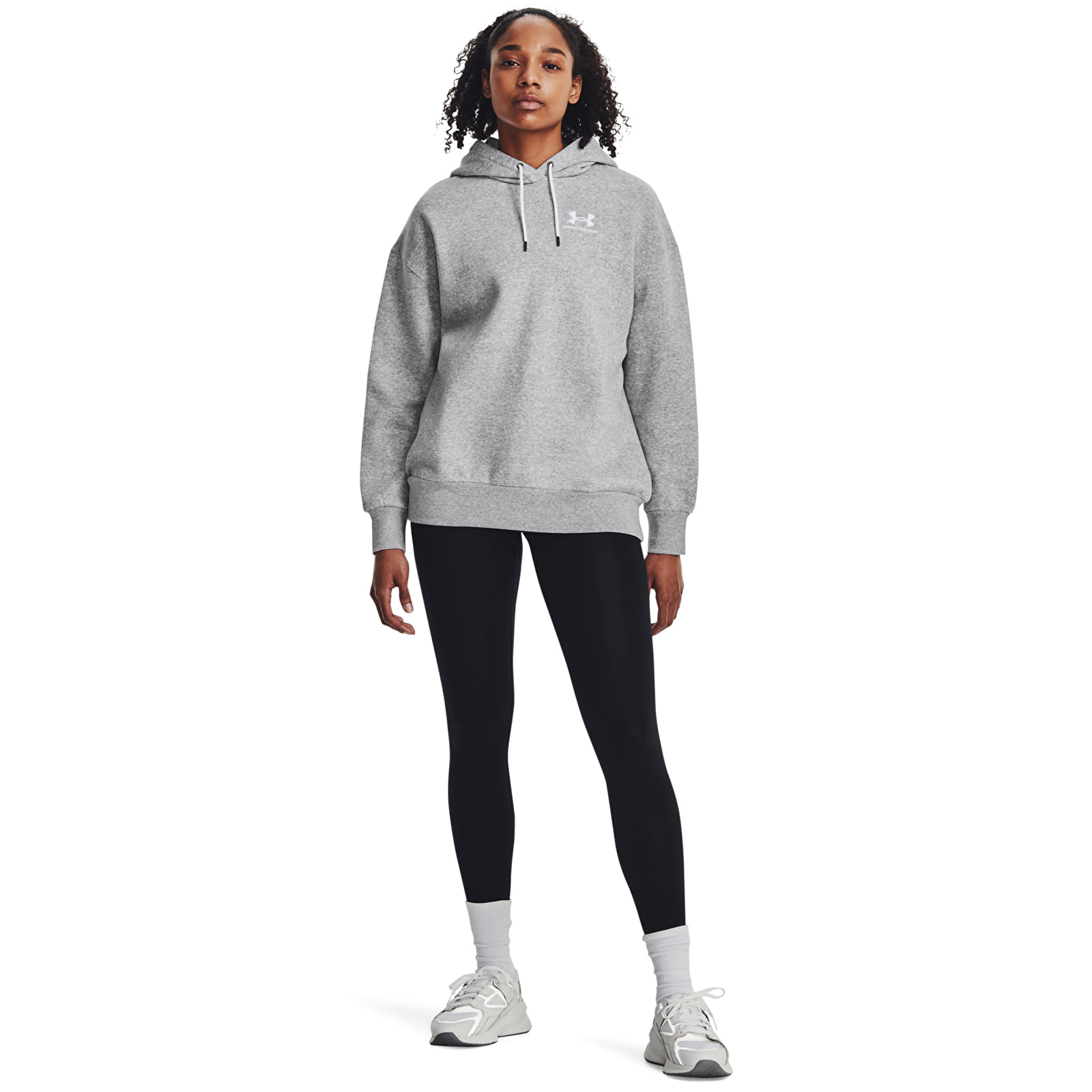 Hoodies and sweatshirts  Under Armour Essential Flc Os Hoodie Mod Gray Light Heather