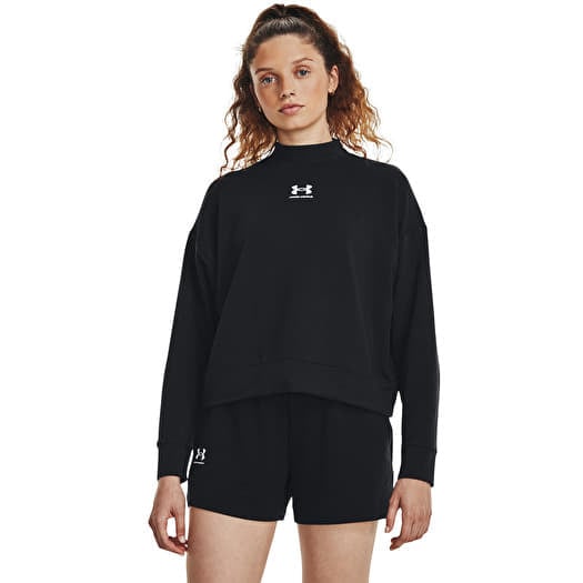 Kampsun Under Armour Rival Terry Mock Crew Black