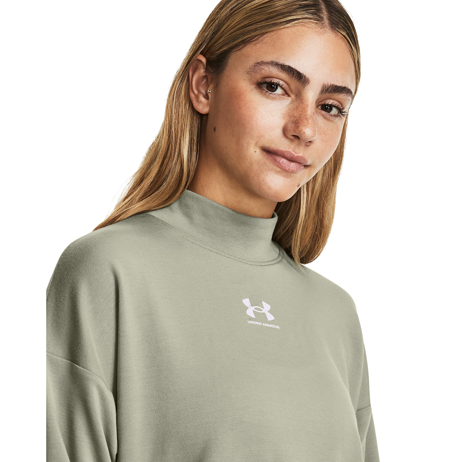 Hettegensere og sweatshirts Under Armour Rival Terry Mock Crew Grove Green