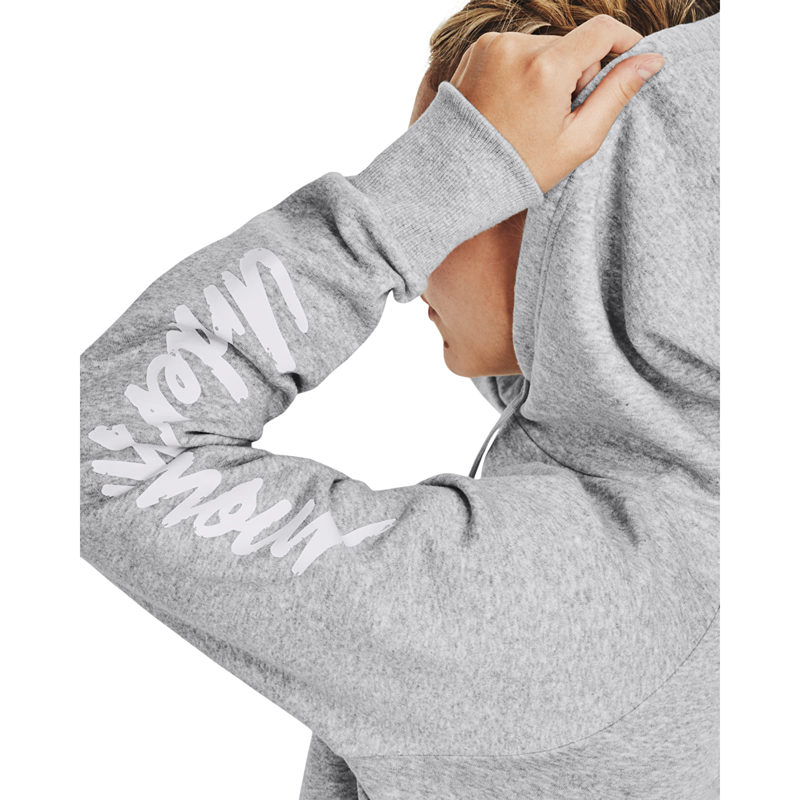 Dukserice Under Armour Rival Fleece Graphic Hdy Mod Gray Light Heather
