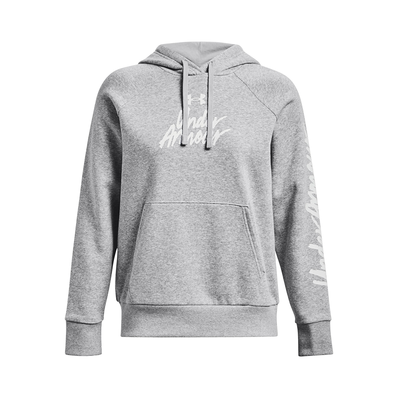 Dukserice Under Armour Rival Fleece Graphic Hdy Mod Gray Light Heather