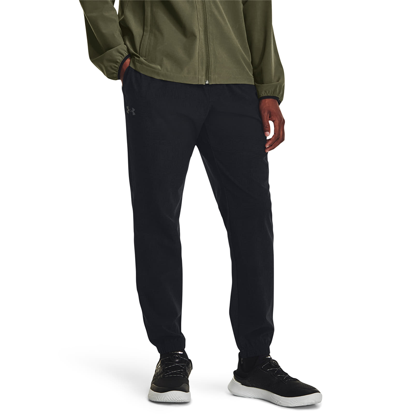 Kalhoty Under Armour Stretch Woven Prtd Jgrs Black