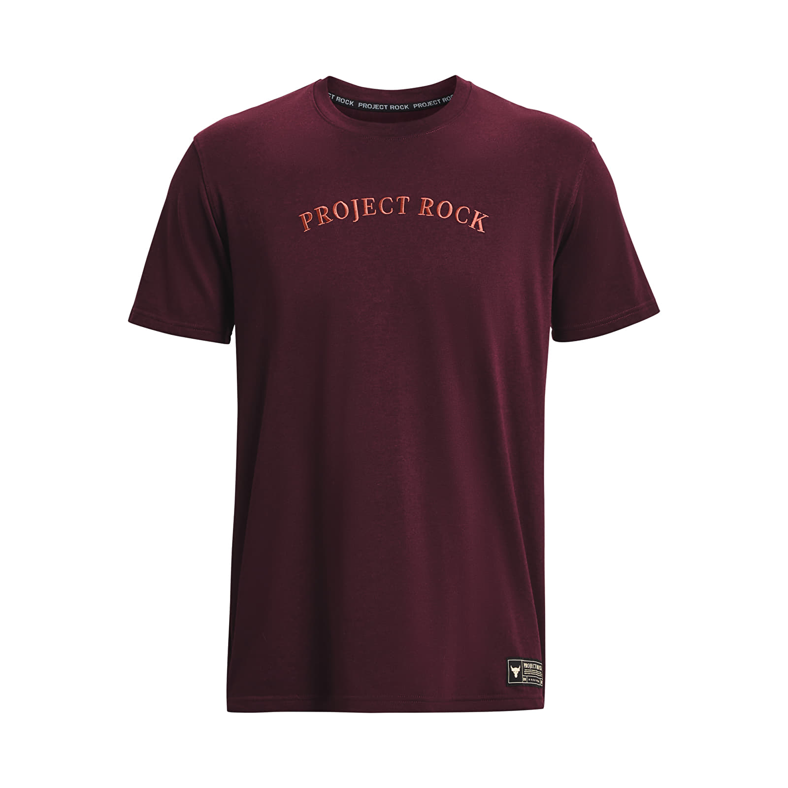 T-shirts Under Armour Project Rock Crest Hw Ss Dark Maroon