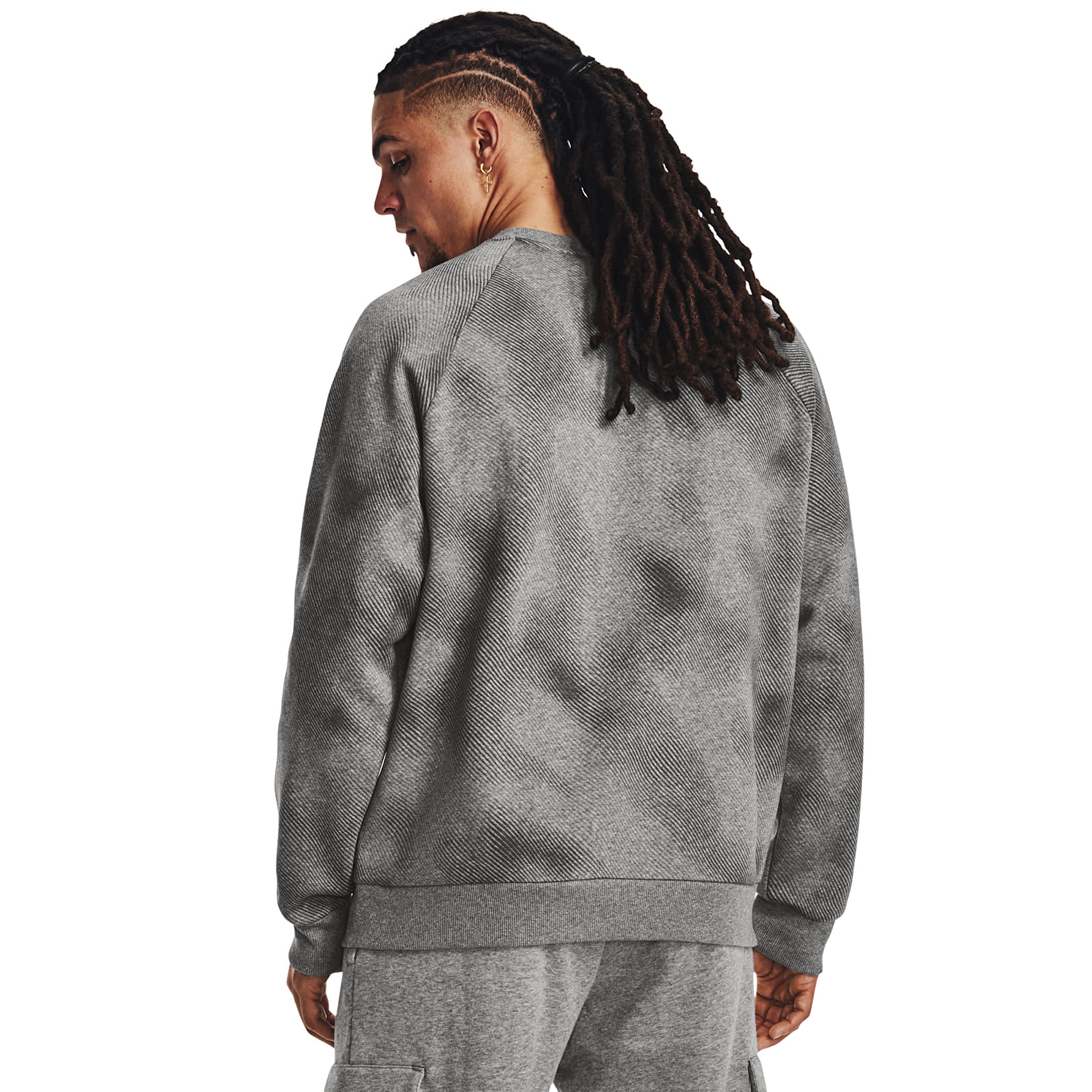 Sudaderas Under Armour Rival Fleece Printed Crew Castlerock Light Heather
