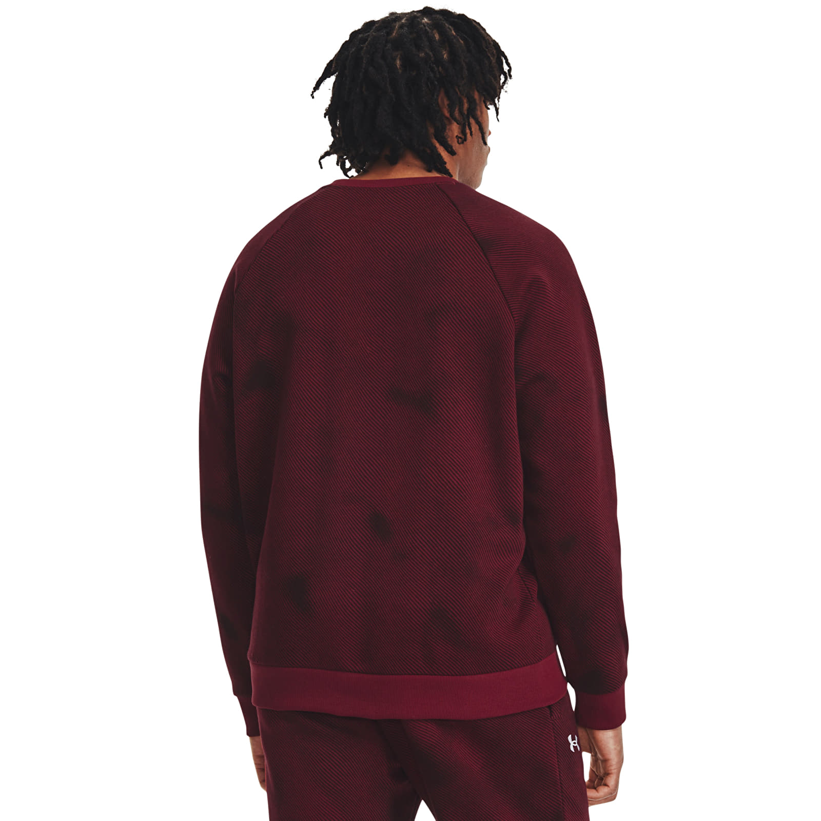 Sudaderas Under Armour Rival Fleece Printed Crew Dark Maroon