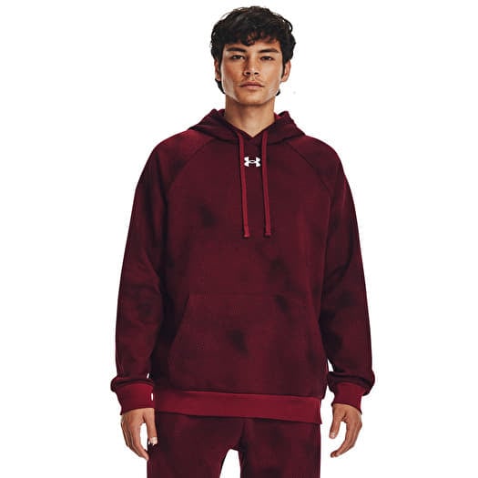 Sweatshirts Under Armour Rival Fleece Printed Hd Dark Maroon Queens