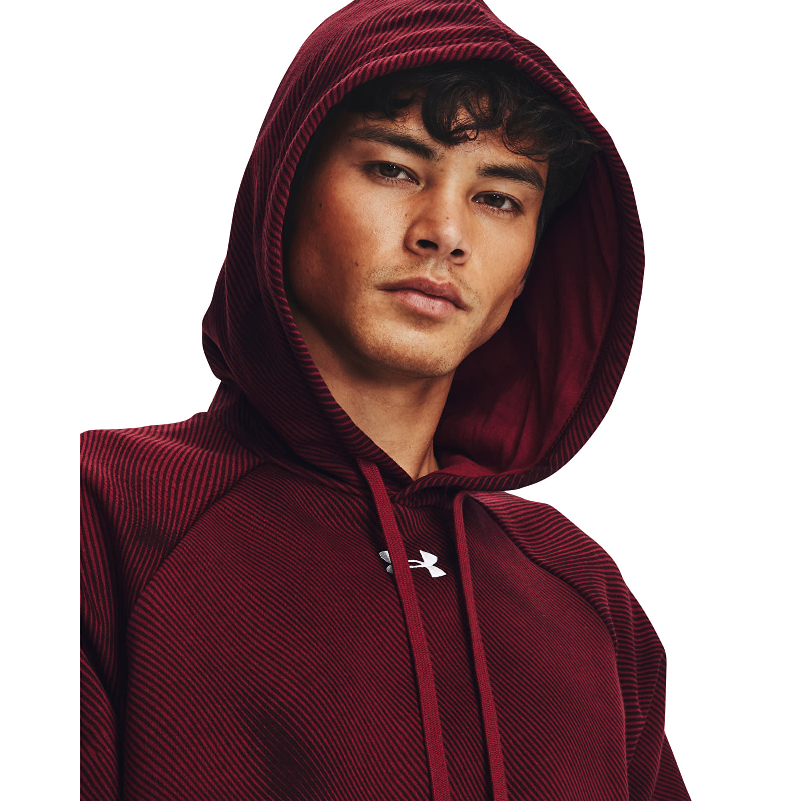 Sudaderas Under Armour Rival Fleece Printed Hd Dark Maroon