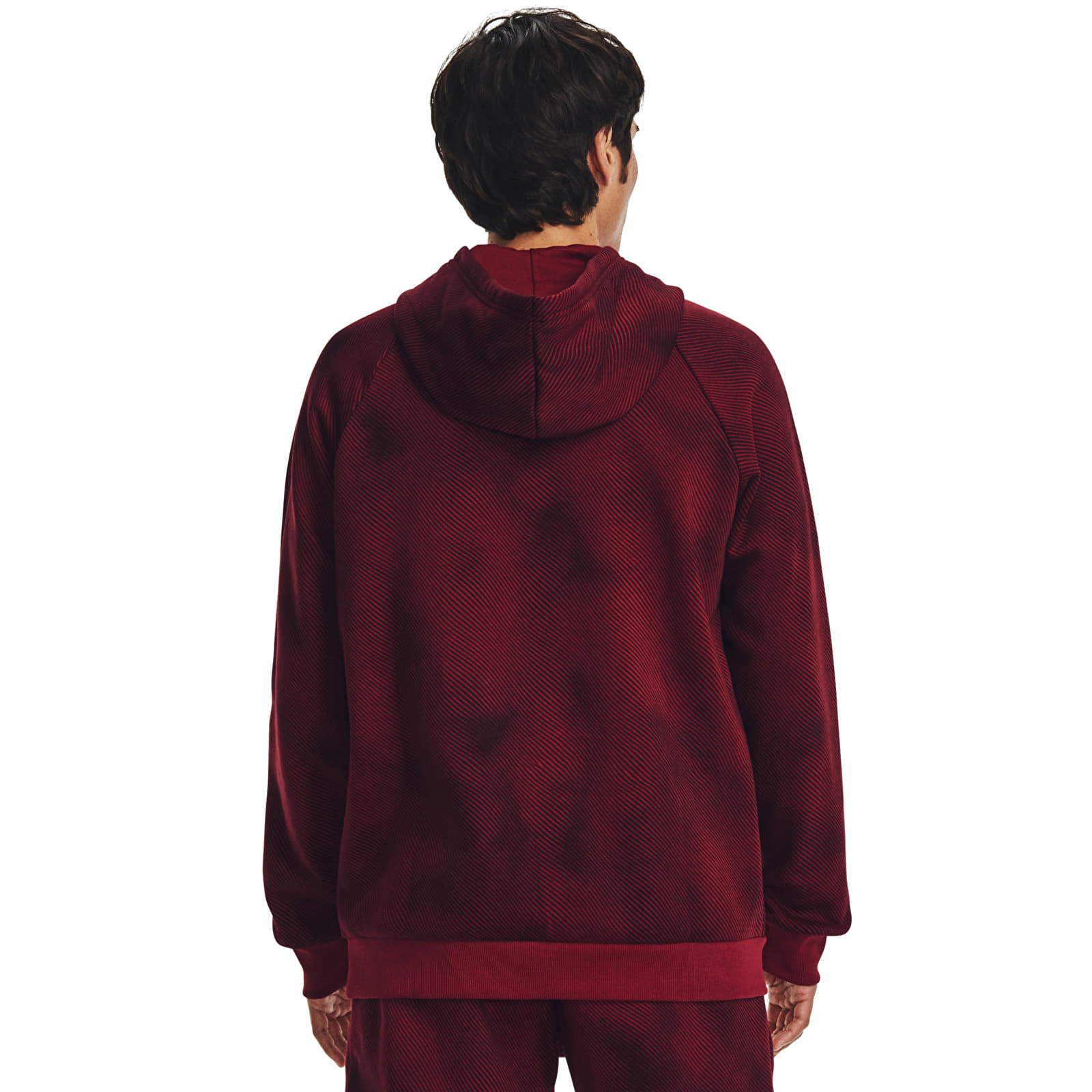 Sudaderas Under Armour Rival Fleece Printed Hd Dark Maroon