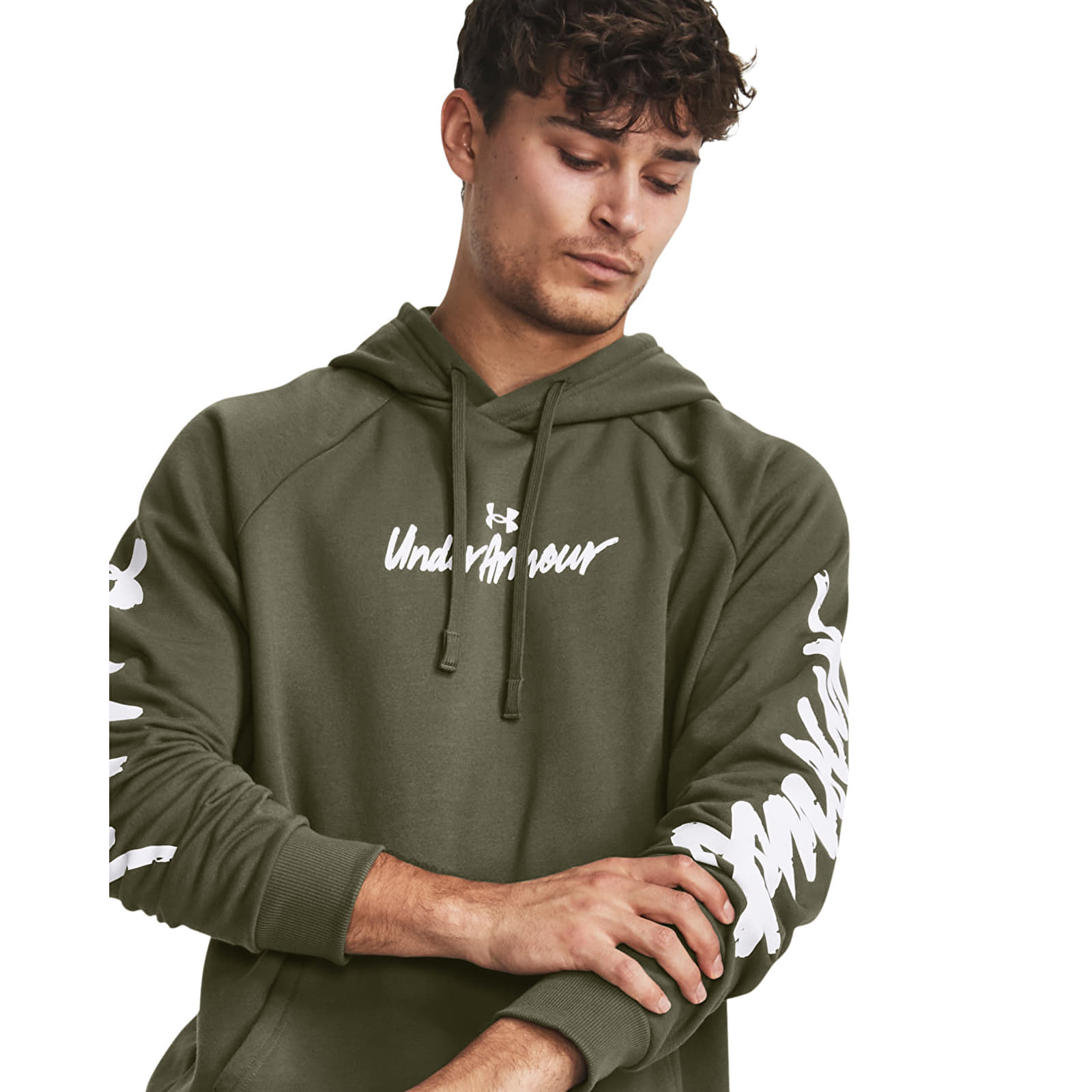 Under Armour Rival Fleece Graphic Hd Marine Od Green