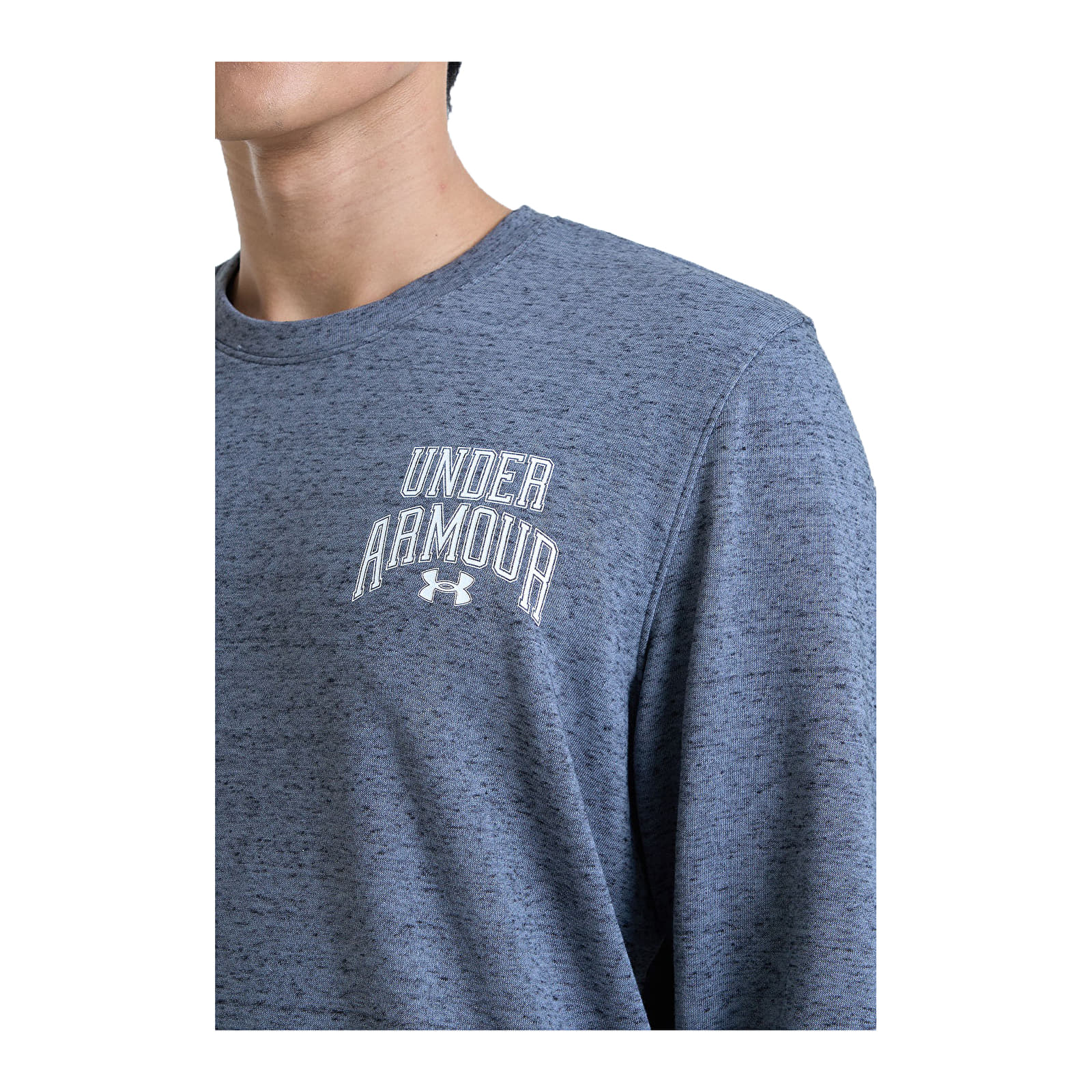Kapuutsikud ja kampsunid Under Armour Rival Terry Graphic Crew Pitch Gray Full Heather