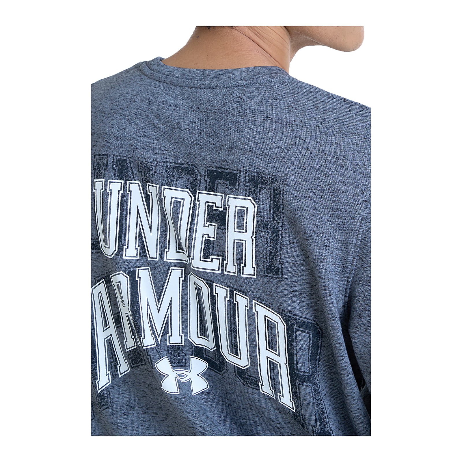 Kapuutsikud ja kampsunid Under Armour Rival Terry Graphic Crew Pitch Gray Full Heather