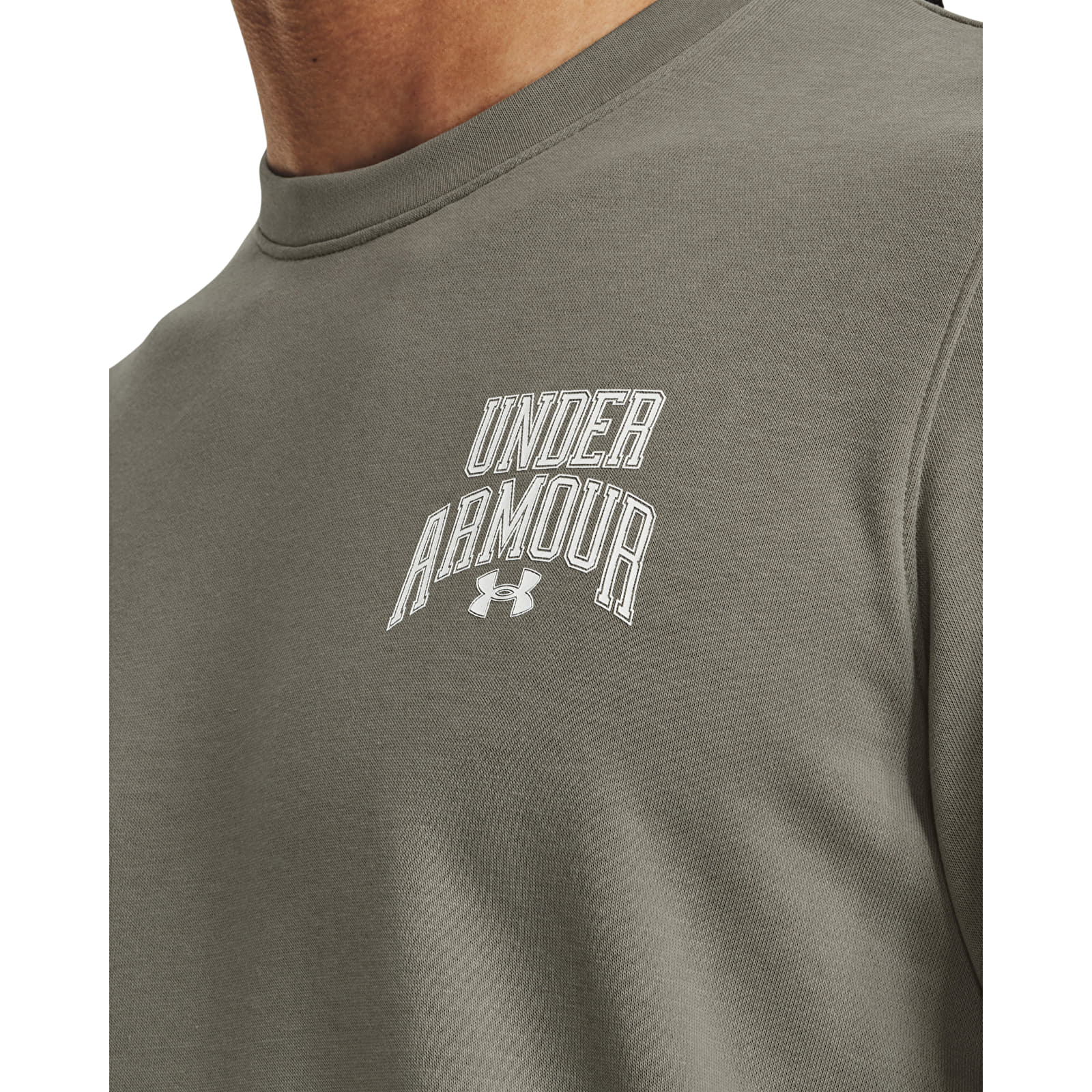 Kapuutsikud ja kampsunid Under Armour Rival Terry Graphic Crew Grove Green