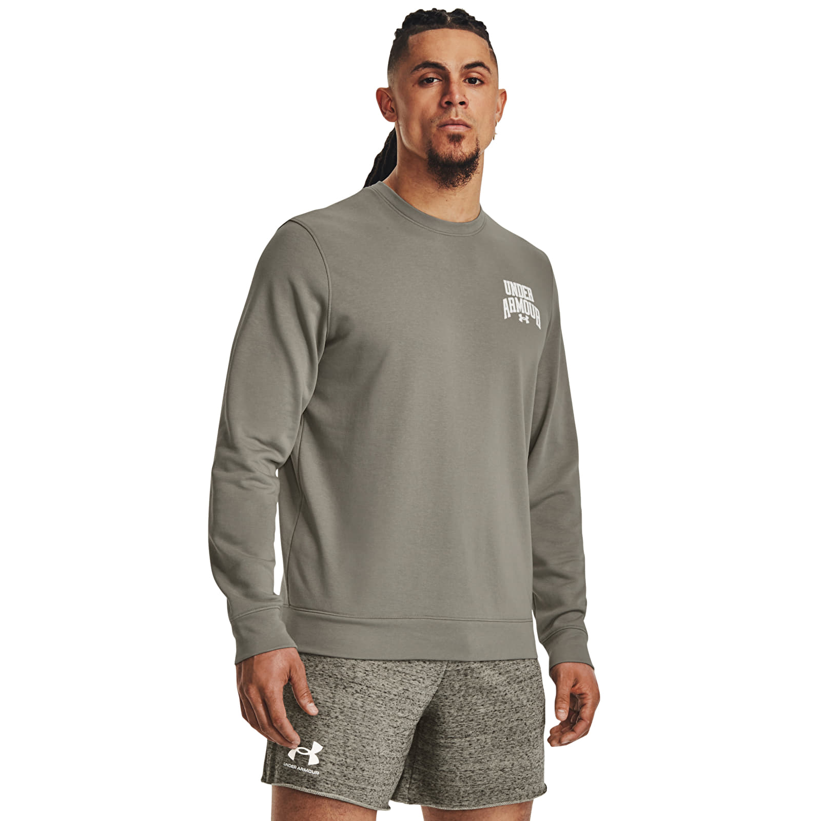 Kapuutsikud ja kampsunid Under Armour Rival Terry Graphic Crew Grove Green