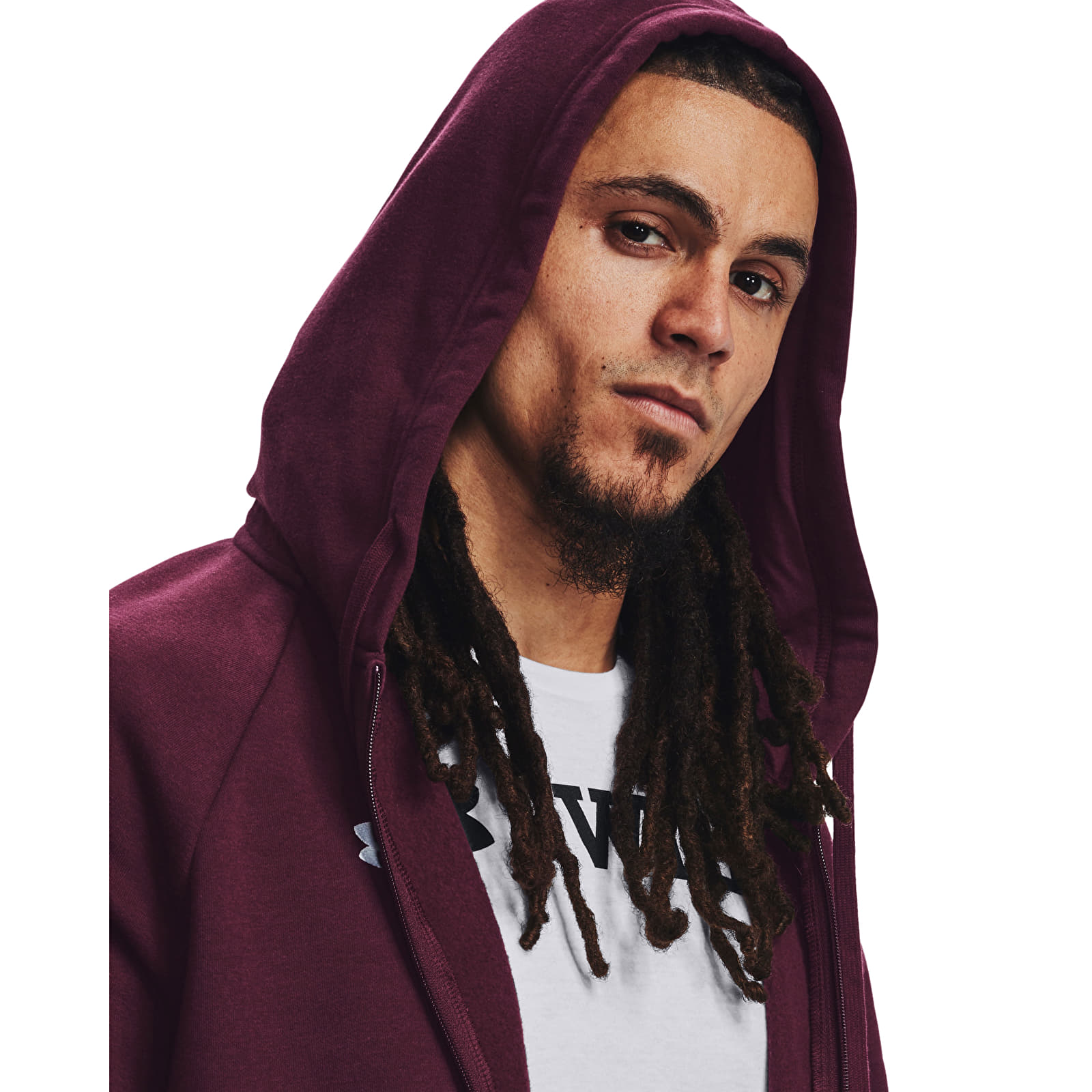 Sudaderas Under Armour Rival Fleece Fz Hoodie Dark Maroon