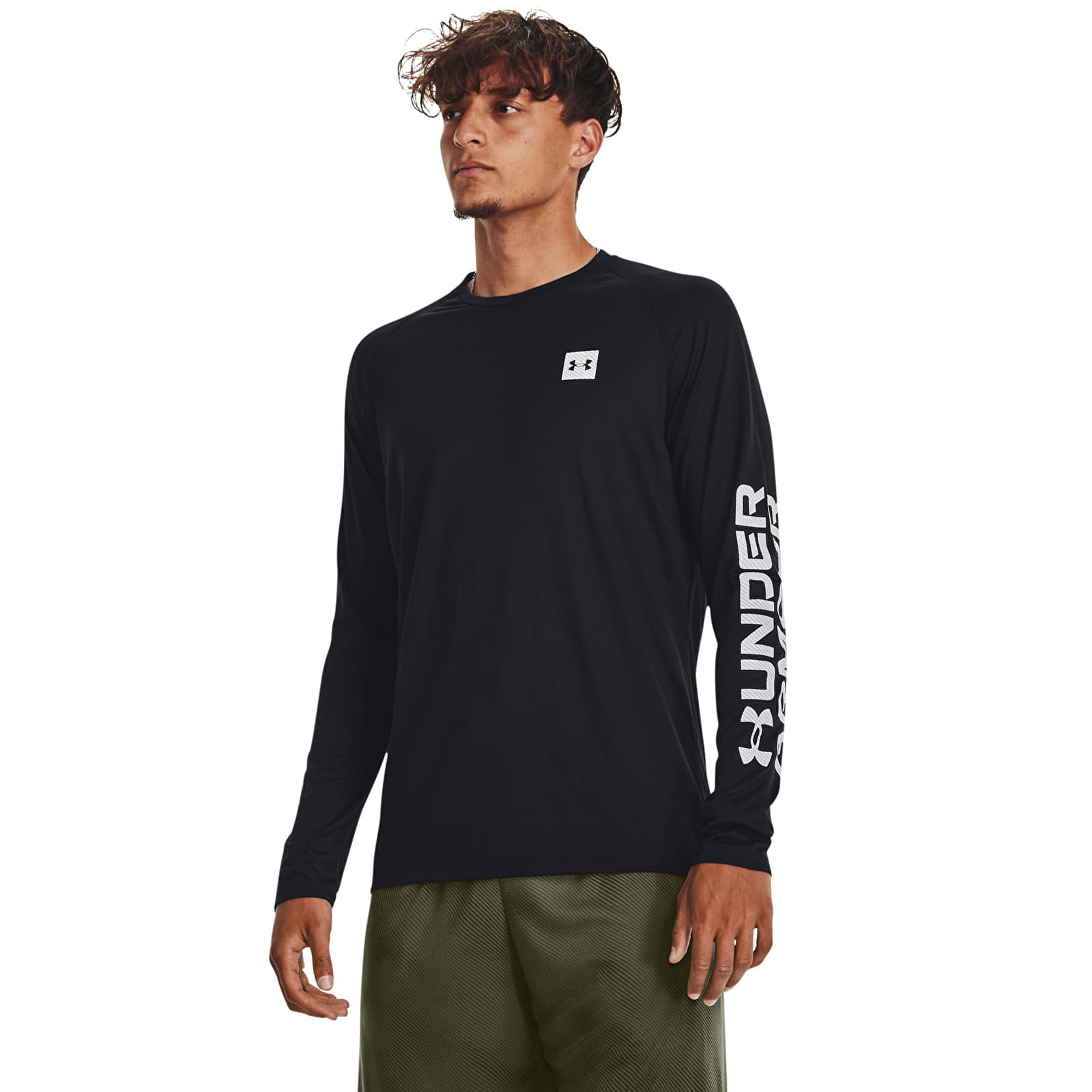 Under Armour Tech Prt Fill Ls Black