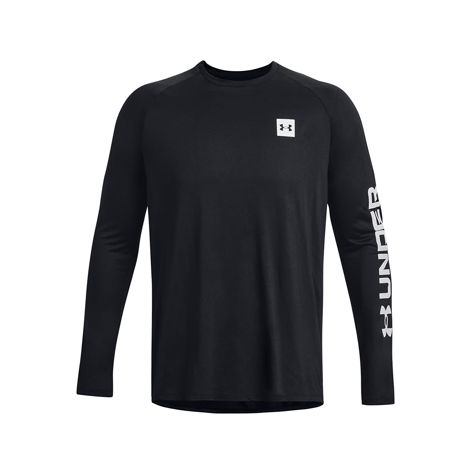 Tricou Under Armour Tech Prt Fill Ls Black - 1 | YEO