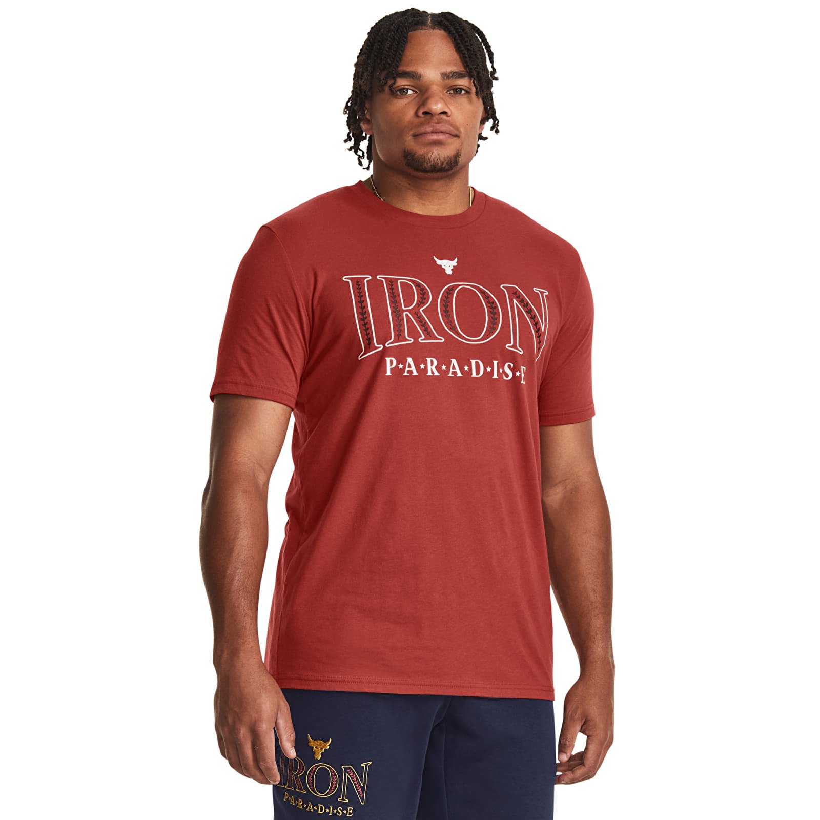 T-shirts Under Armour Project Rock Iron Ss Heritage Red