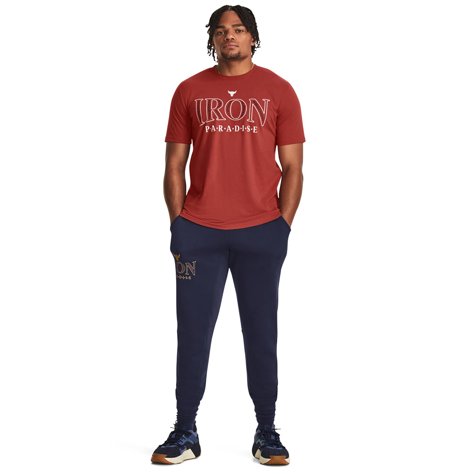T-shirts Under Armour Project Rock Iron Ss Heritage Red