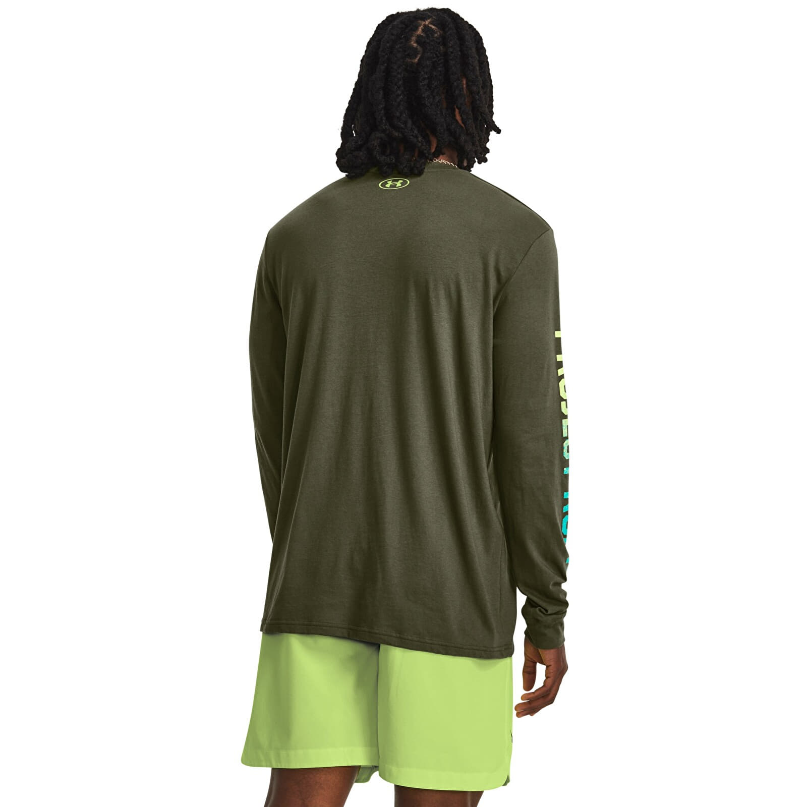 T-krekli Under Armour Project Rock Brahma Ls Marine Od Green