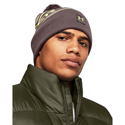 Čepice Under Armour Men'S Halftime Pom Beanie Ash Taupe