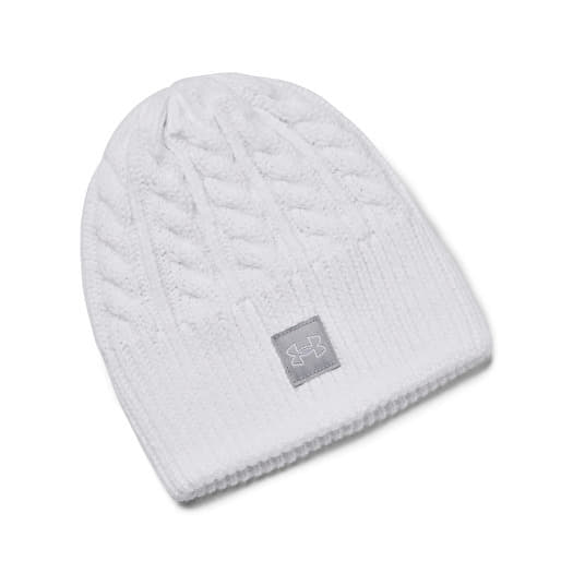 Čepice Under Armour Halftime Cable Knit Beanie White