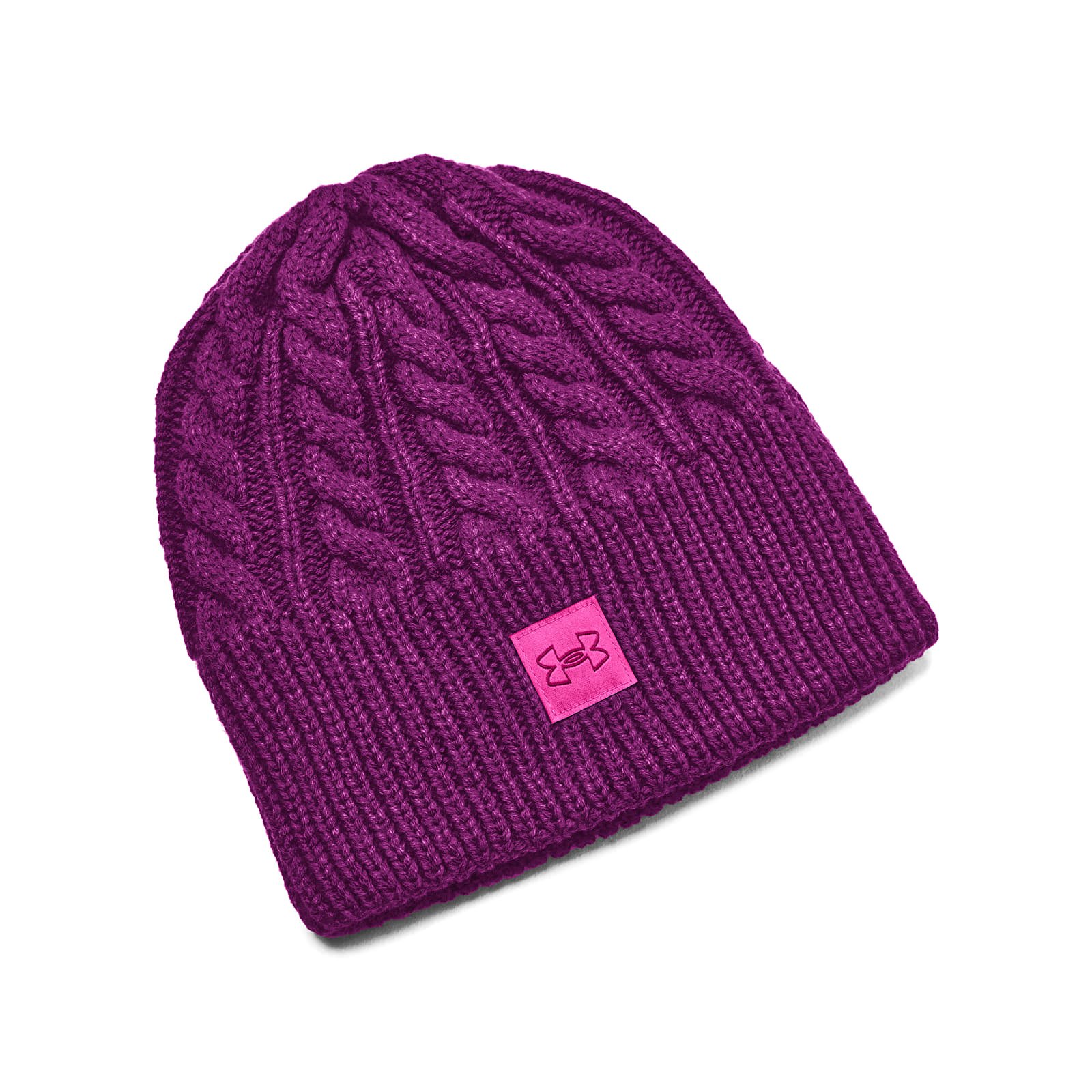 Mütsid Under Armour Halftime Cable Knit Beanie Mystic Magenta