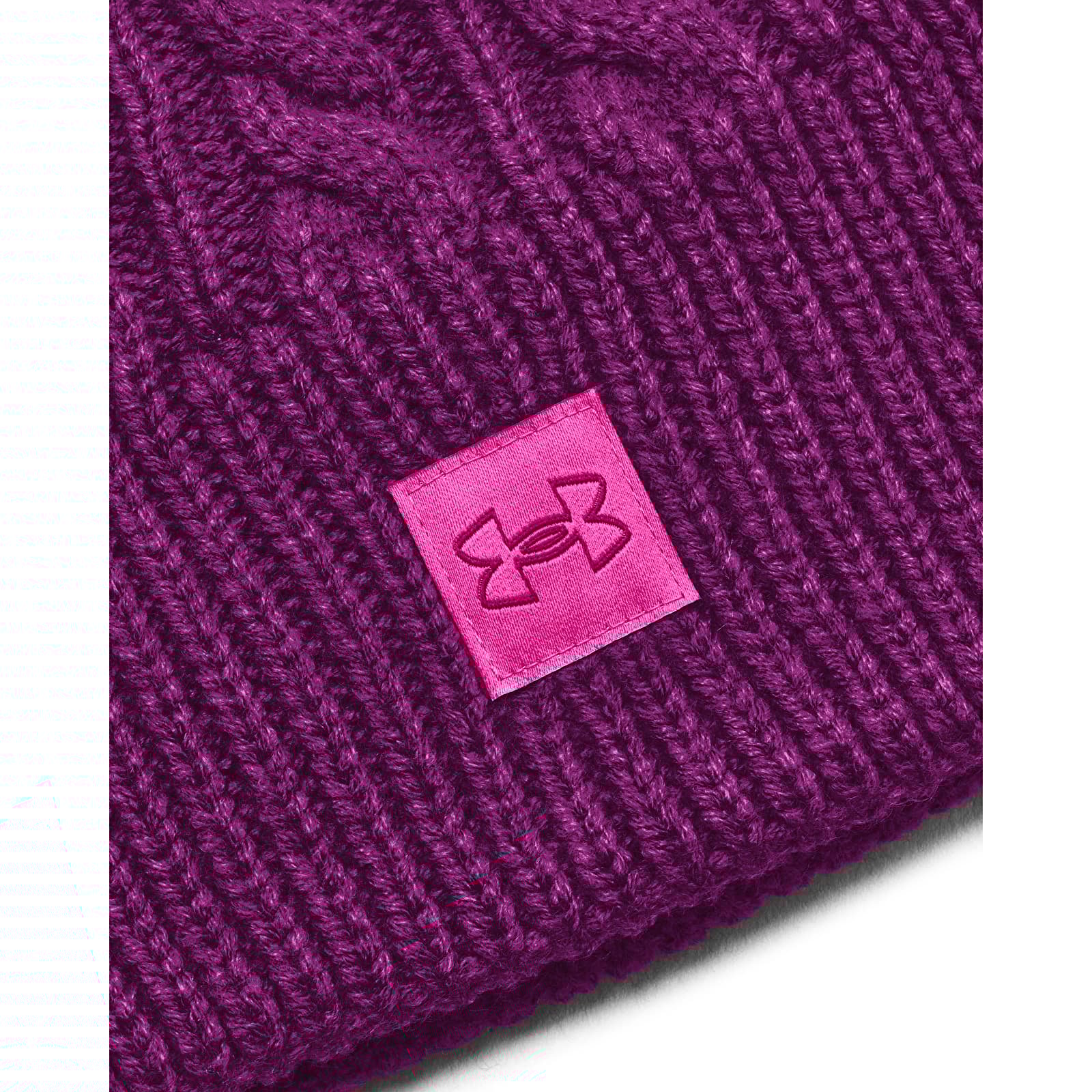 Mütsid Under Armour Halftime Cable Knit Beanie Mystic Magenta