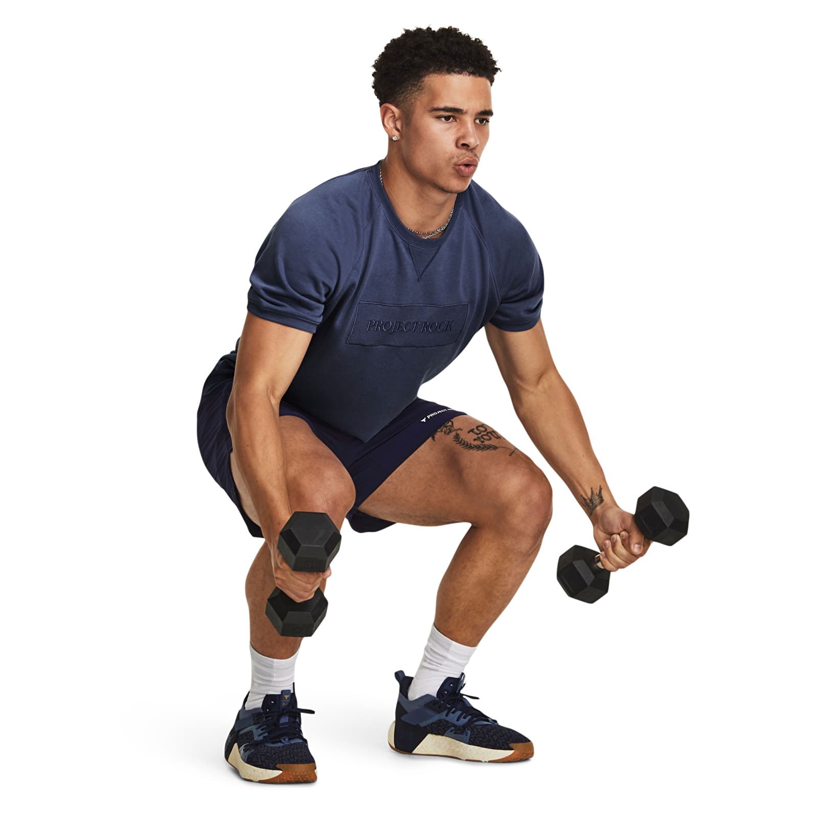 Felpe Under Armour Project Rock Terry Gym Top Hushed Blue