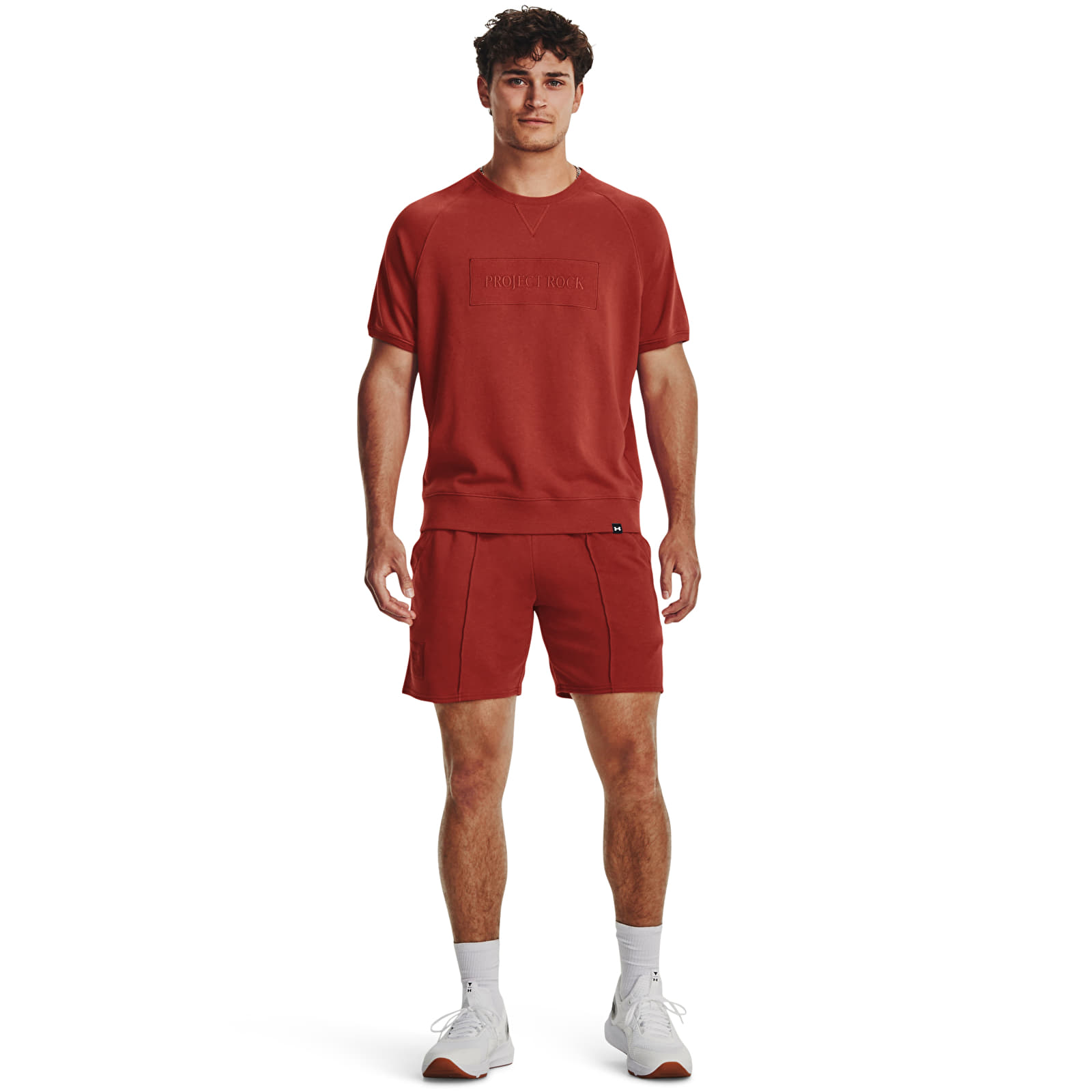 Hættetrøjer og sweatshirts Under Armour Project Rock Terry Gym Top Heritage Red