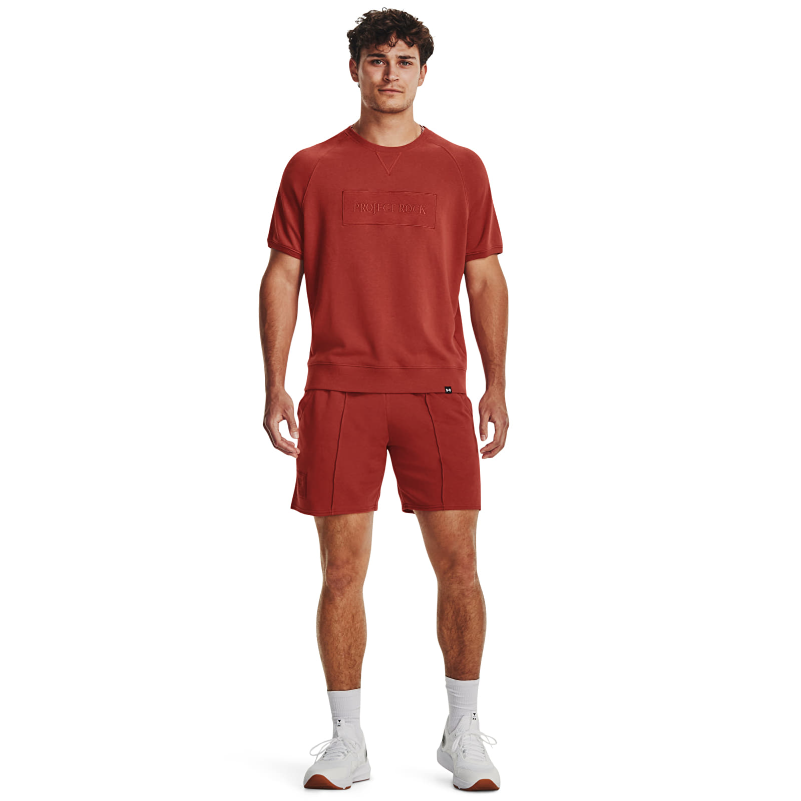 Shorts Under Armour Project Rock Terry Gym Short Heritage Red