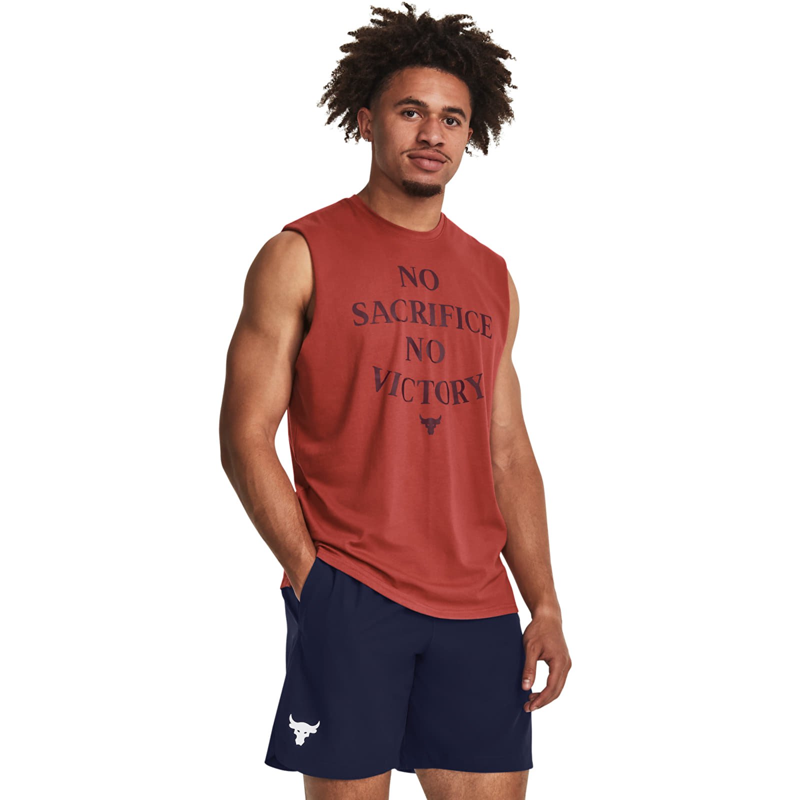 Tílka Under Armour Project Rock Sms Sl Tank Heritage Red