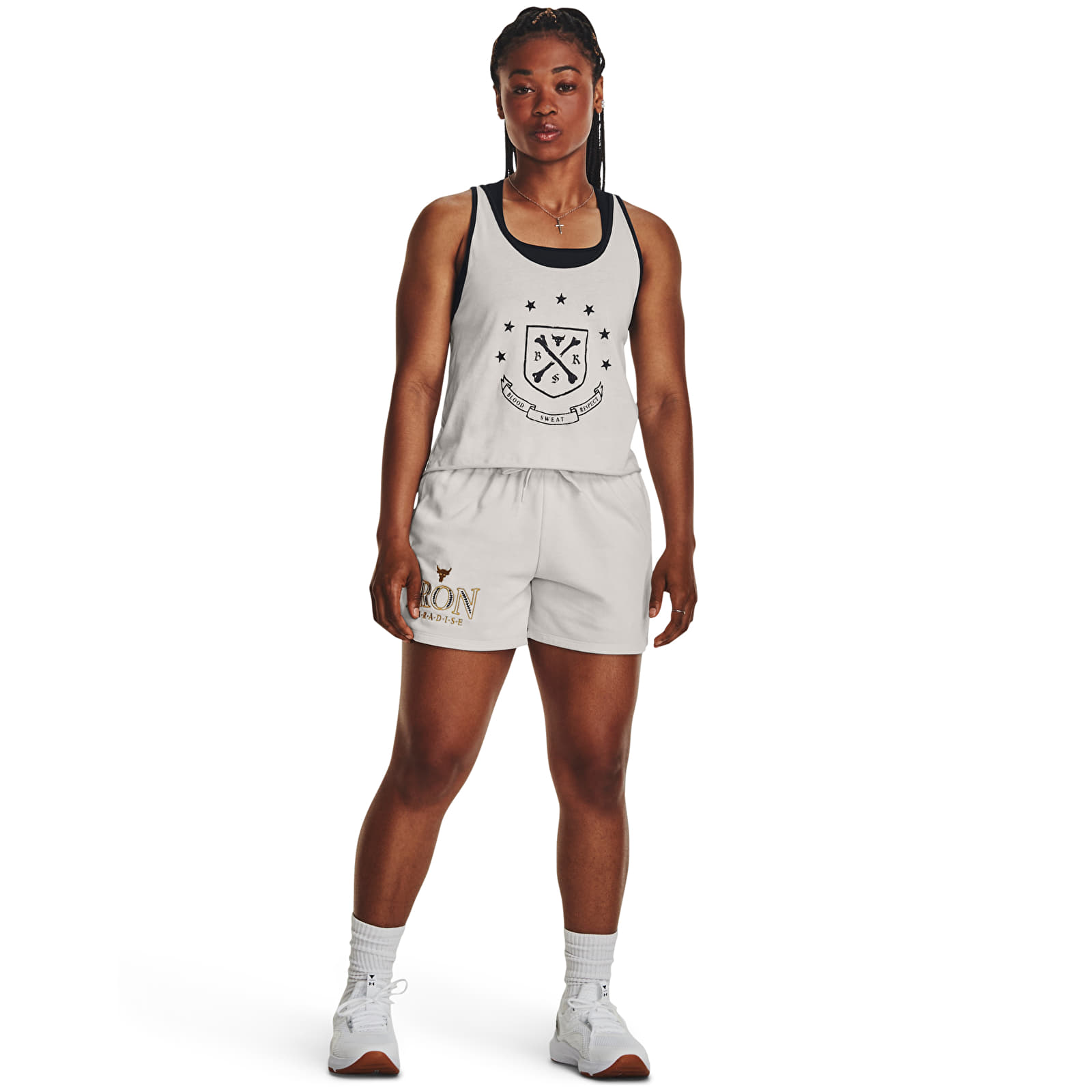 Tank tops Under Armour Project Rck Q3 Arena Tank White Clay