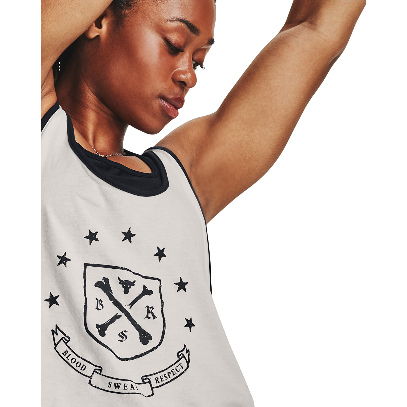Tank tops Under Armour Project Rck Q3 Arena Tank White Clay