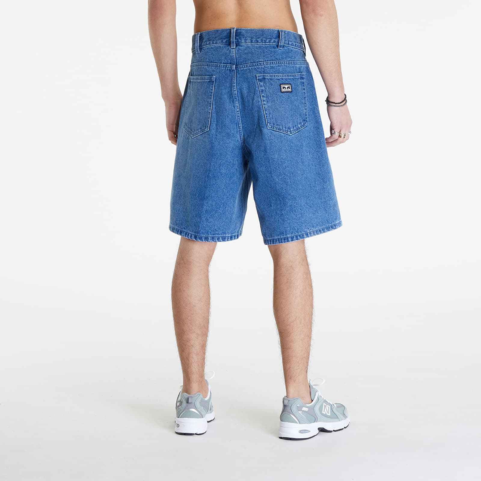 Korte broeken OBEY Bigwig Baggy Denim Short Light Indigo