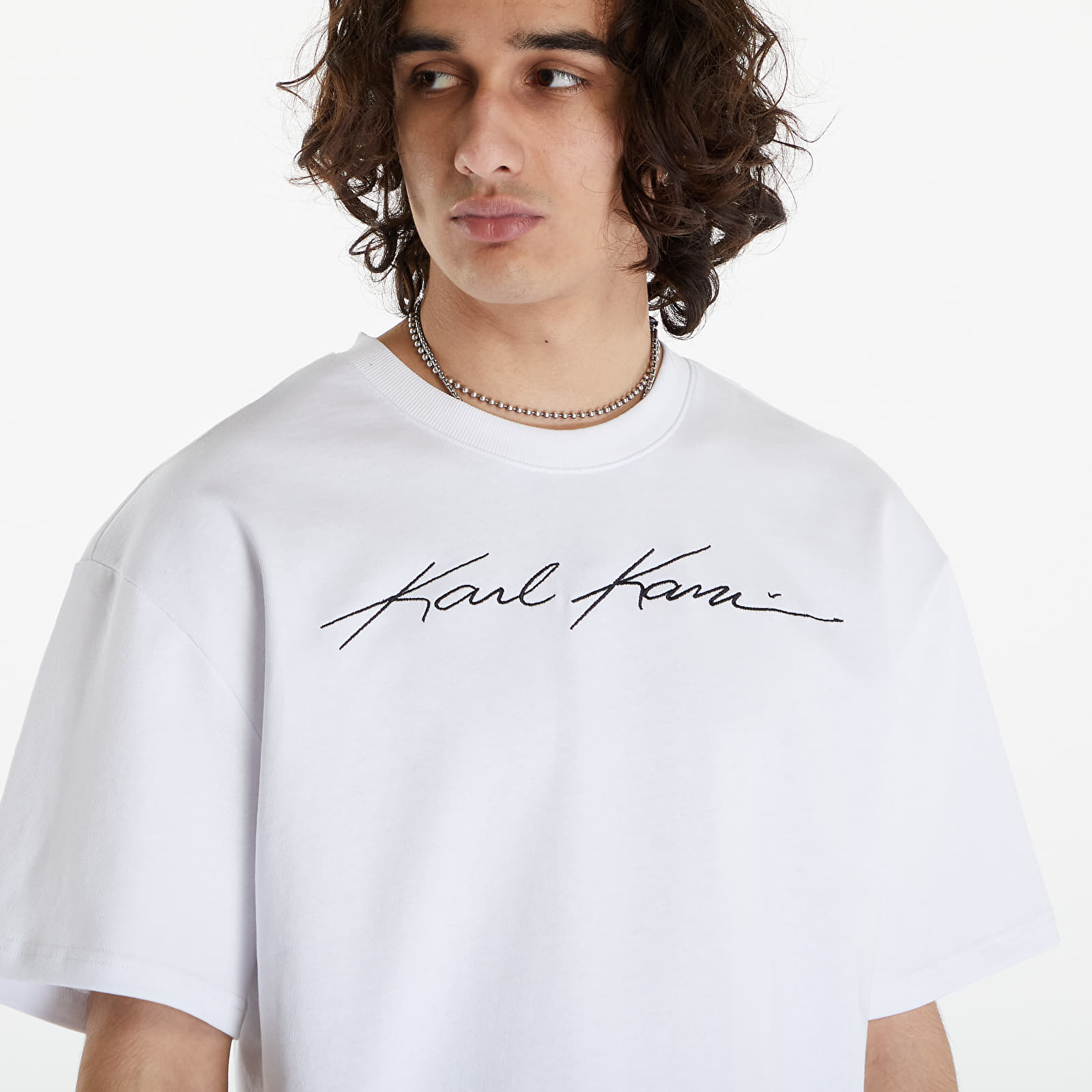 T-Shirts Karl Kani Autograph Heavy Jersey Boxy Tee White