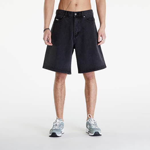 Pantaloni scurți OBEY Bigwig Baggy Denim Short Faded Black