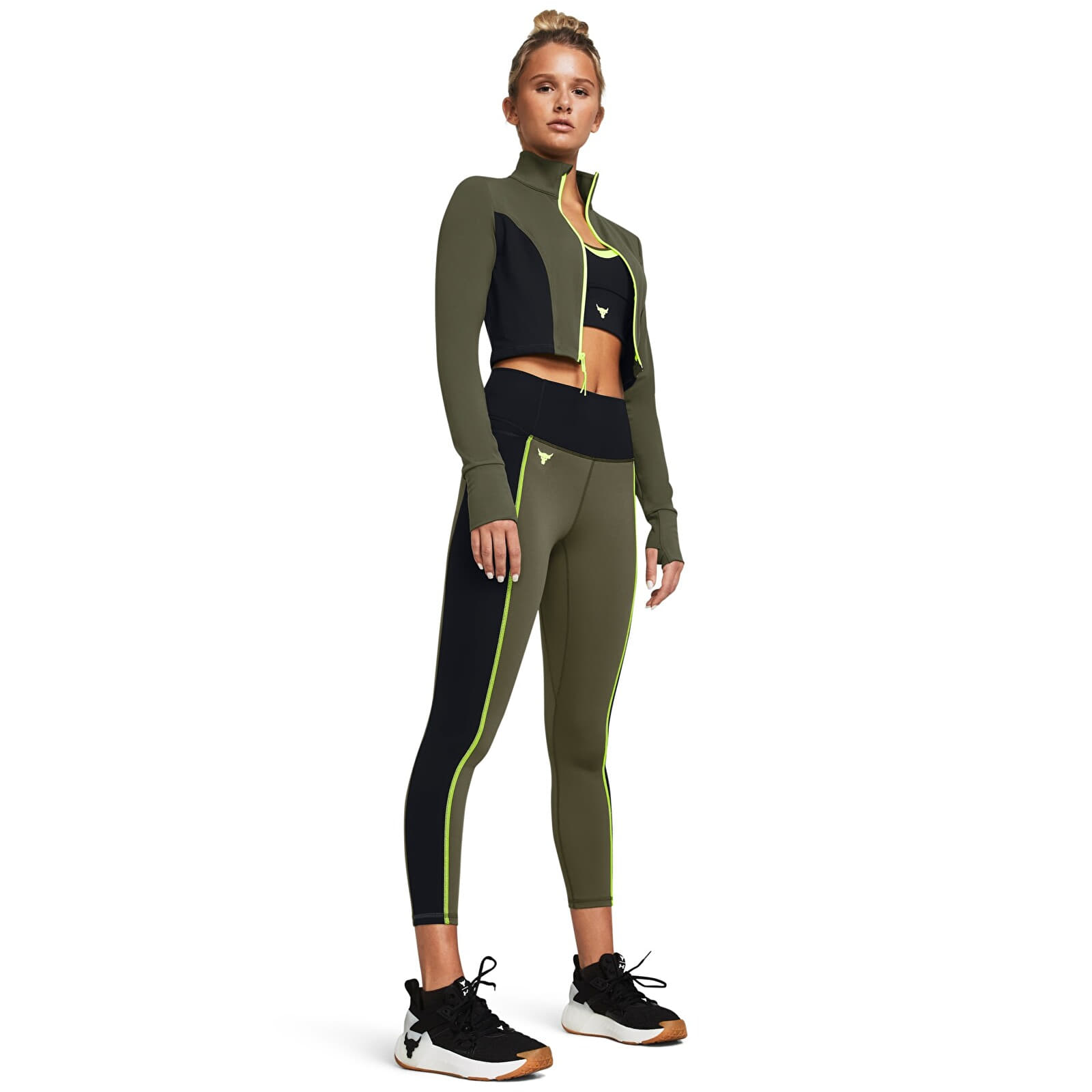 Leggings Under Armour Project Rck Lg Clrblck Ankl Lg Marine Od Green