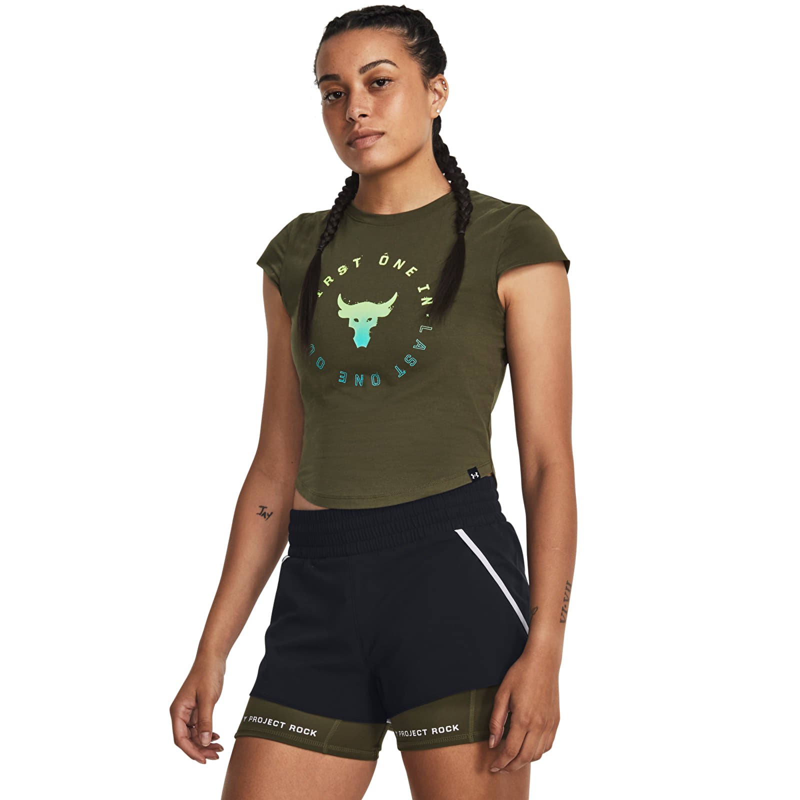 T-shirts Under Armour Project Rck Nght Shft Cap T Q4 Marine Od Green