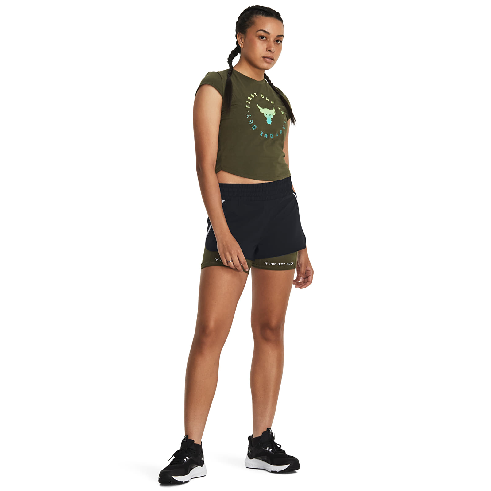 T-shirts Under Armour Project Rck Nght Shft Cap T Q4 Marine Od Green