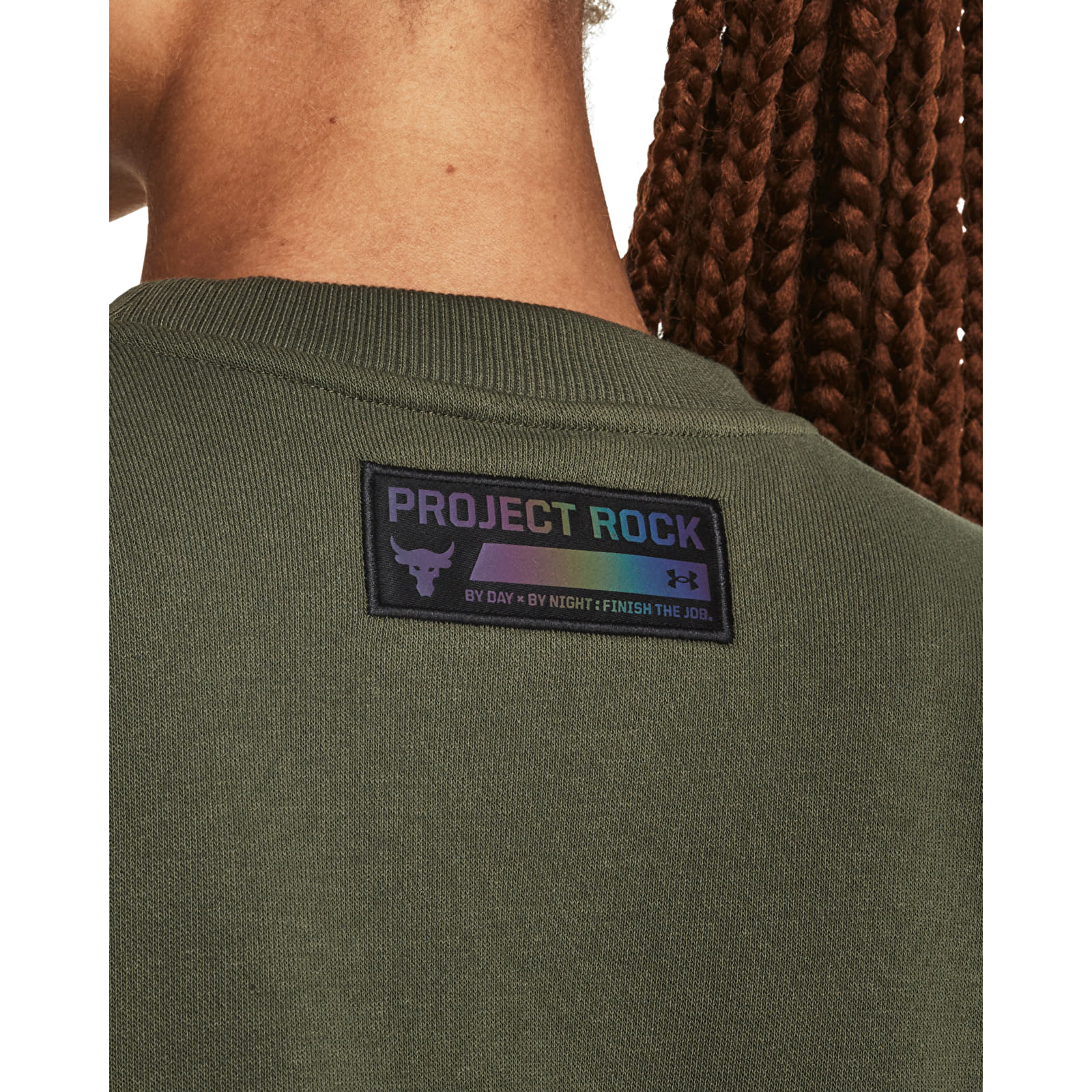 Суичърти Under Armour Project Rck Hw Leg Day Crew Marine Od Green