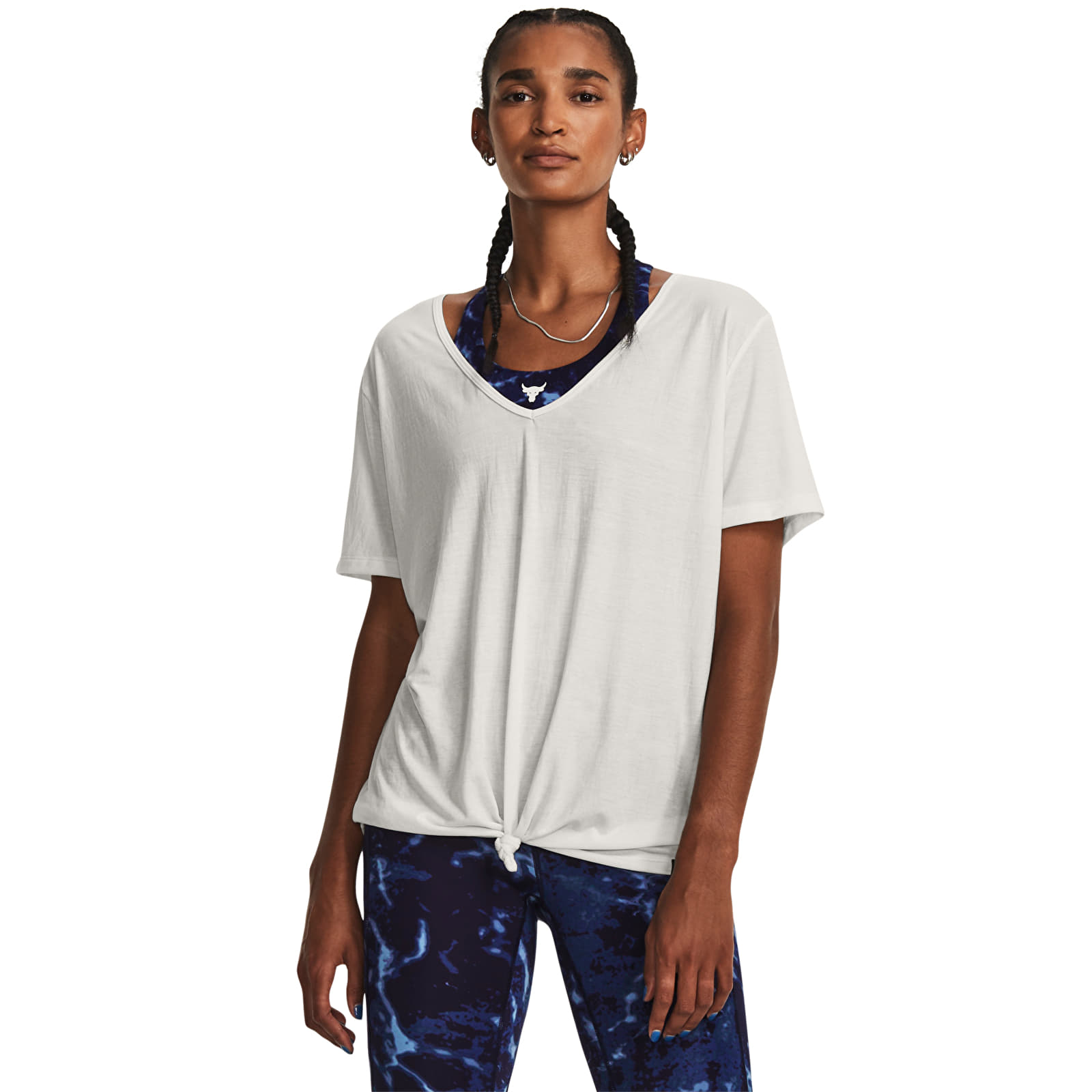 T-shirts Under Armour Project Rck Completer Deep V T White Clay