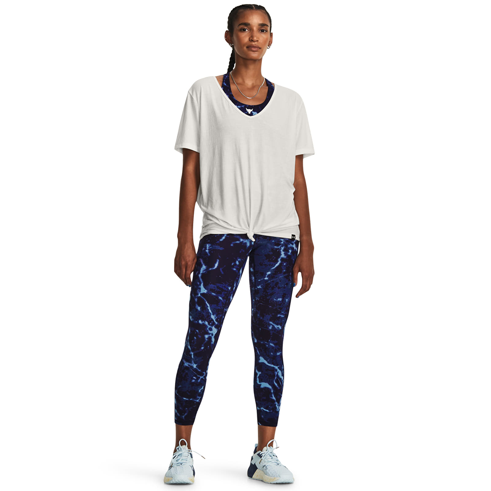 T-shirts Under Armour Project Rck Completer Deep V T White Clay