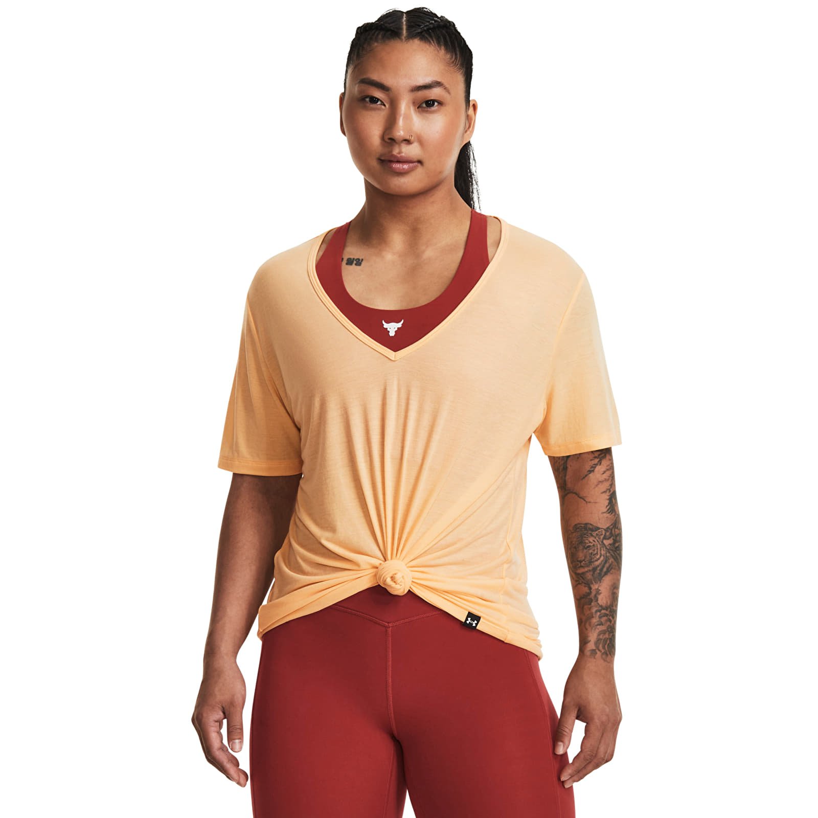 T-Shirts Under Armour Project Rck Completer Deep V T Mesa Yellow